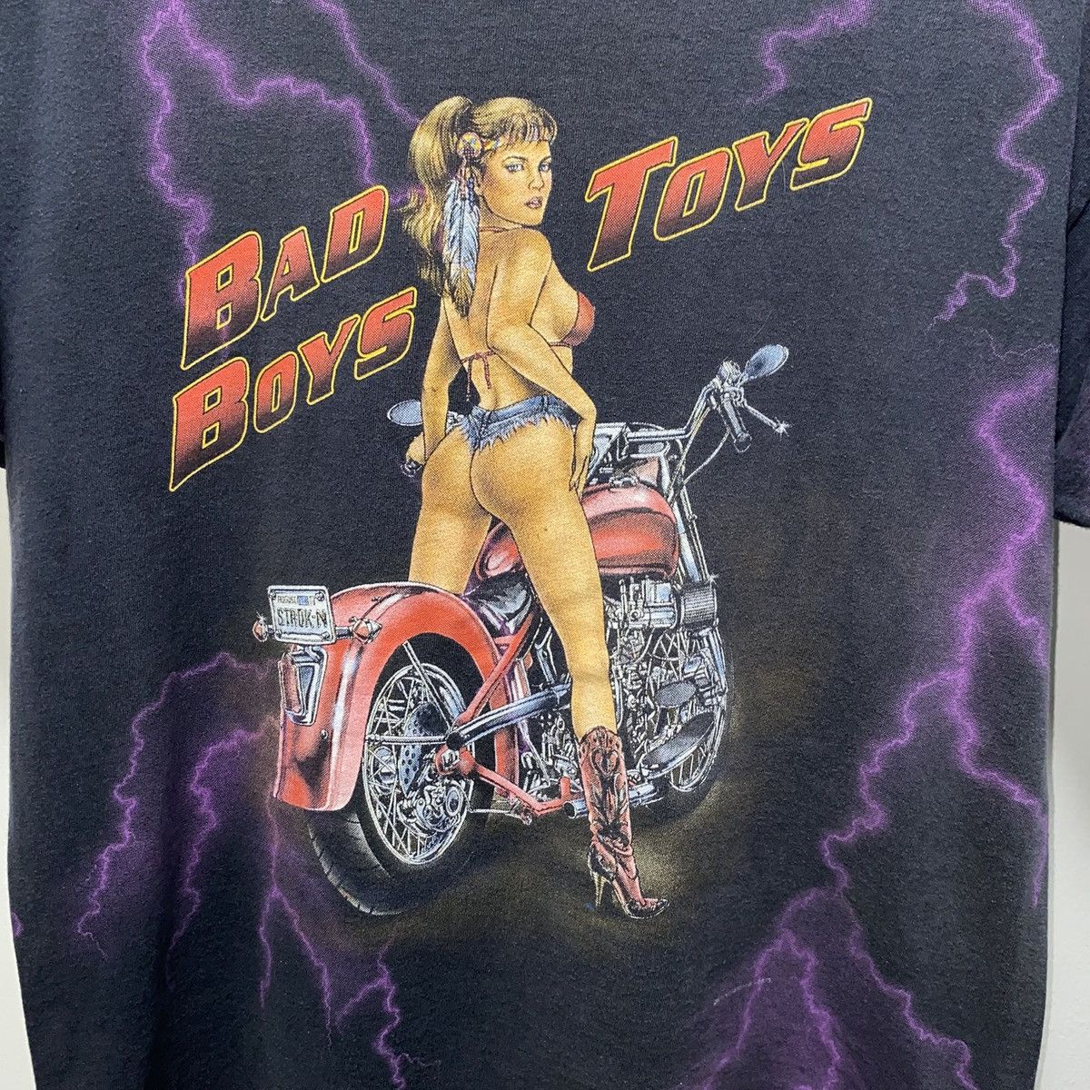 Other Vintage Tee Bad Boys Bad Toys Moto Biker Girl AOP XL Size US XL / EU 56 / 4 - 2 Thumbnail