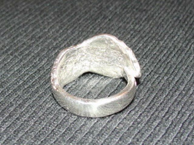 Sterling Silver over Brass Ornate Spoon Ring Alberto Juan