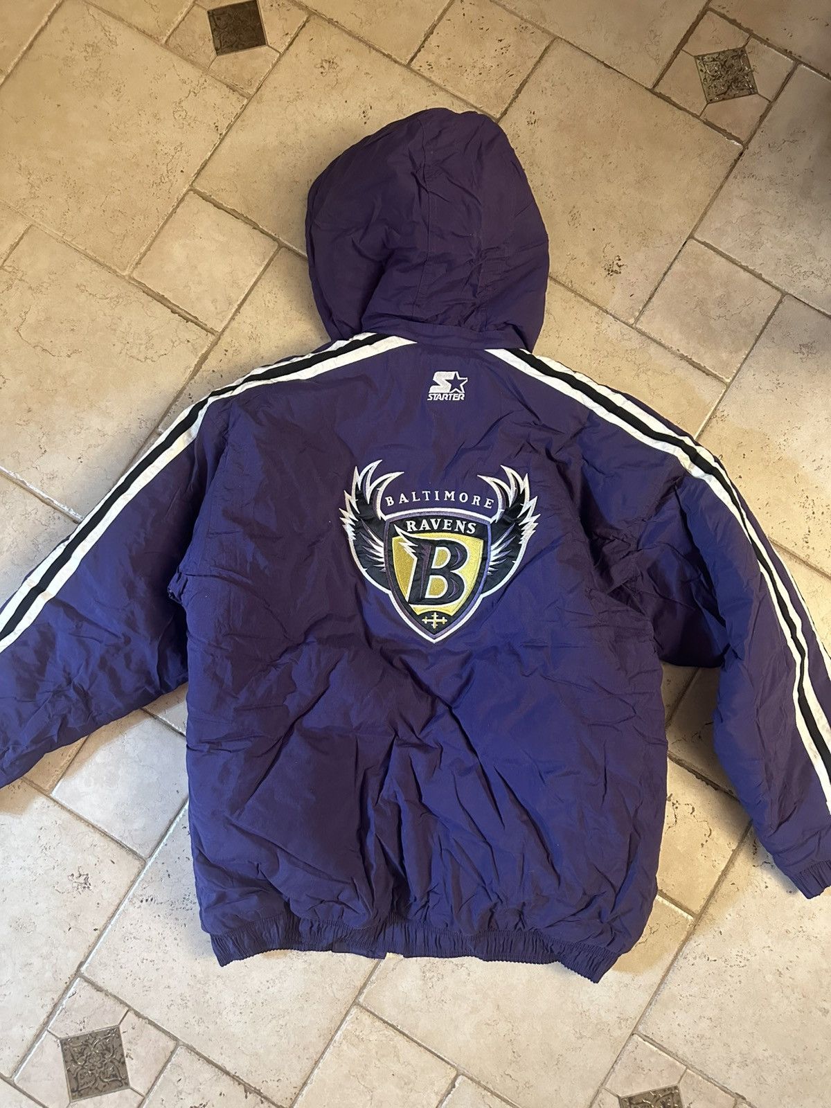 Starter Vintage 90s Baltimore Raven Starter Puffer Jacket NFL Large Size US L / EU 52-54 / 3 - 4 Thumbnail