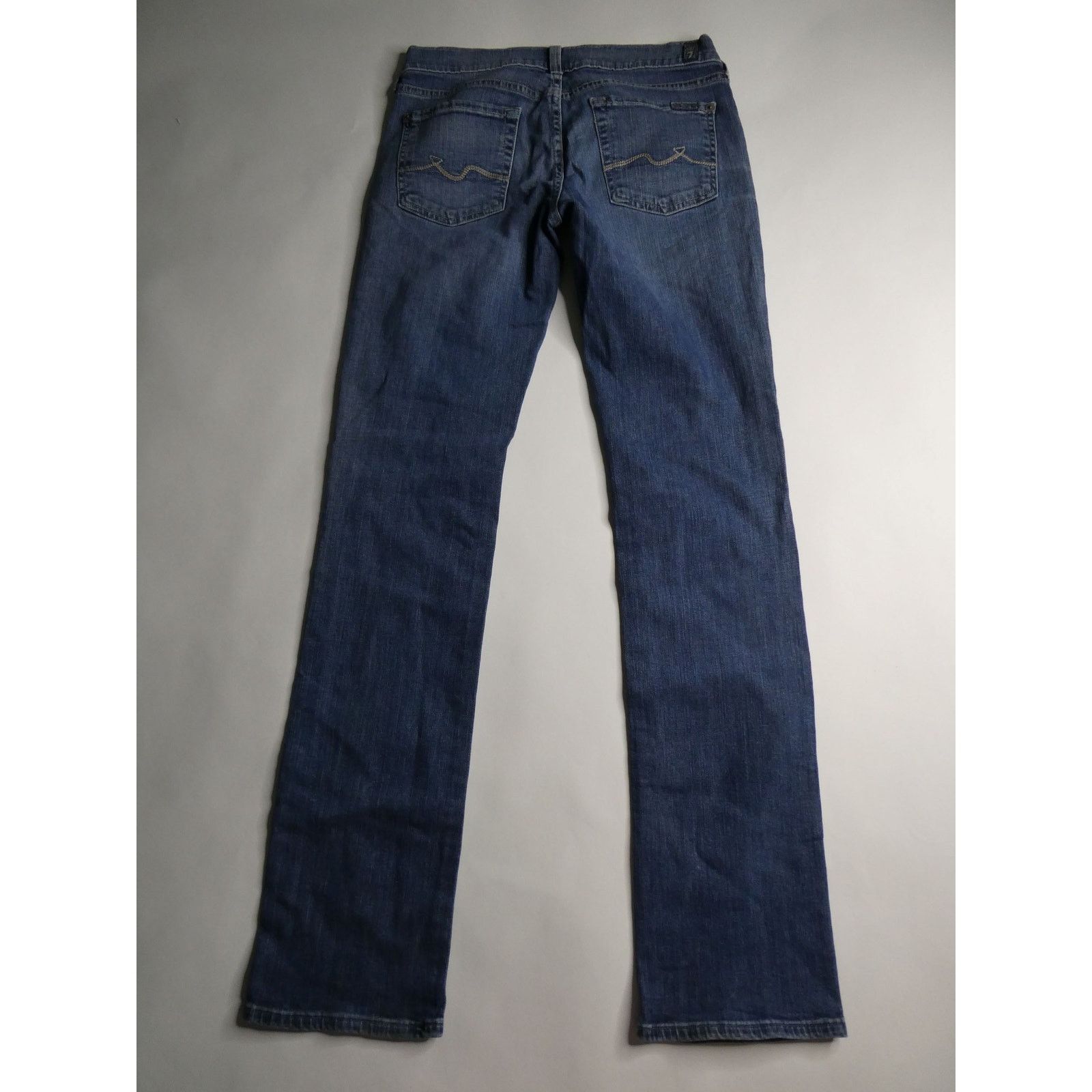 7 For All Mankind 7 FOR ALL MANKIND straight leg jeans, size 27x32 medium wash Size 27" / US 4 / IT 40 - 4 Thumbnail