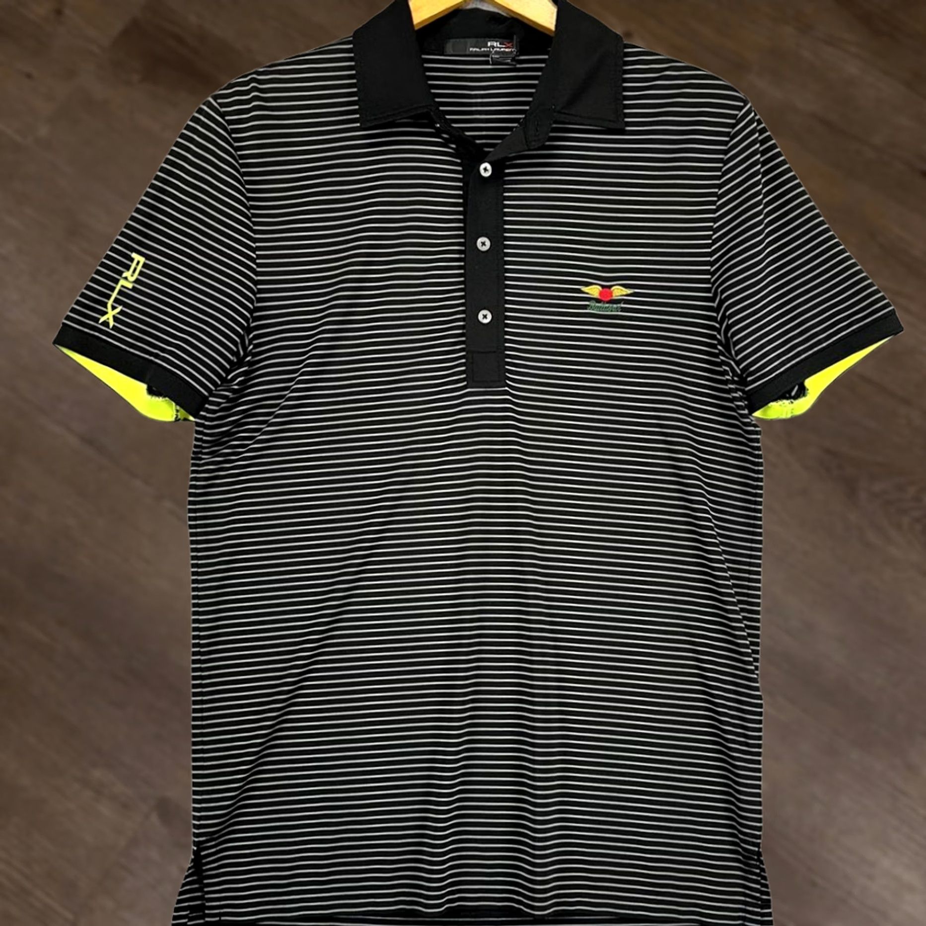RLX Ralph Lauren VINTAGE RLX Ralph Lauren Shirt Mens Medium Black Striped Polo Golf Rugby (Hickory Stripe) Size US M / EU 48-50 / 2 - 1 Thumbnail