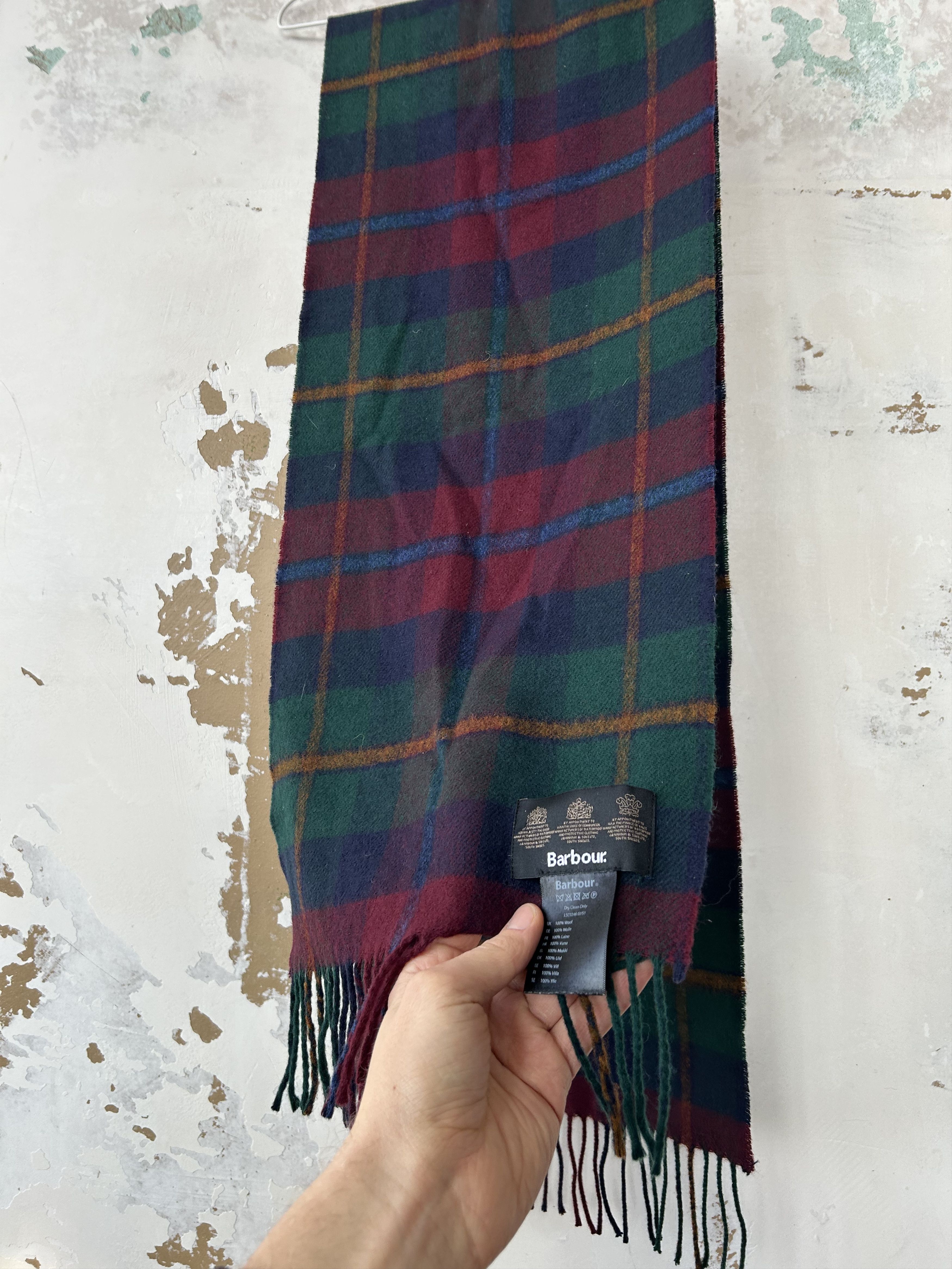 Barbour Barbour Tartan Scarf 100% Lambswool Size ONE SIZE - 4 Thumbnail