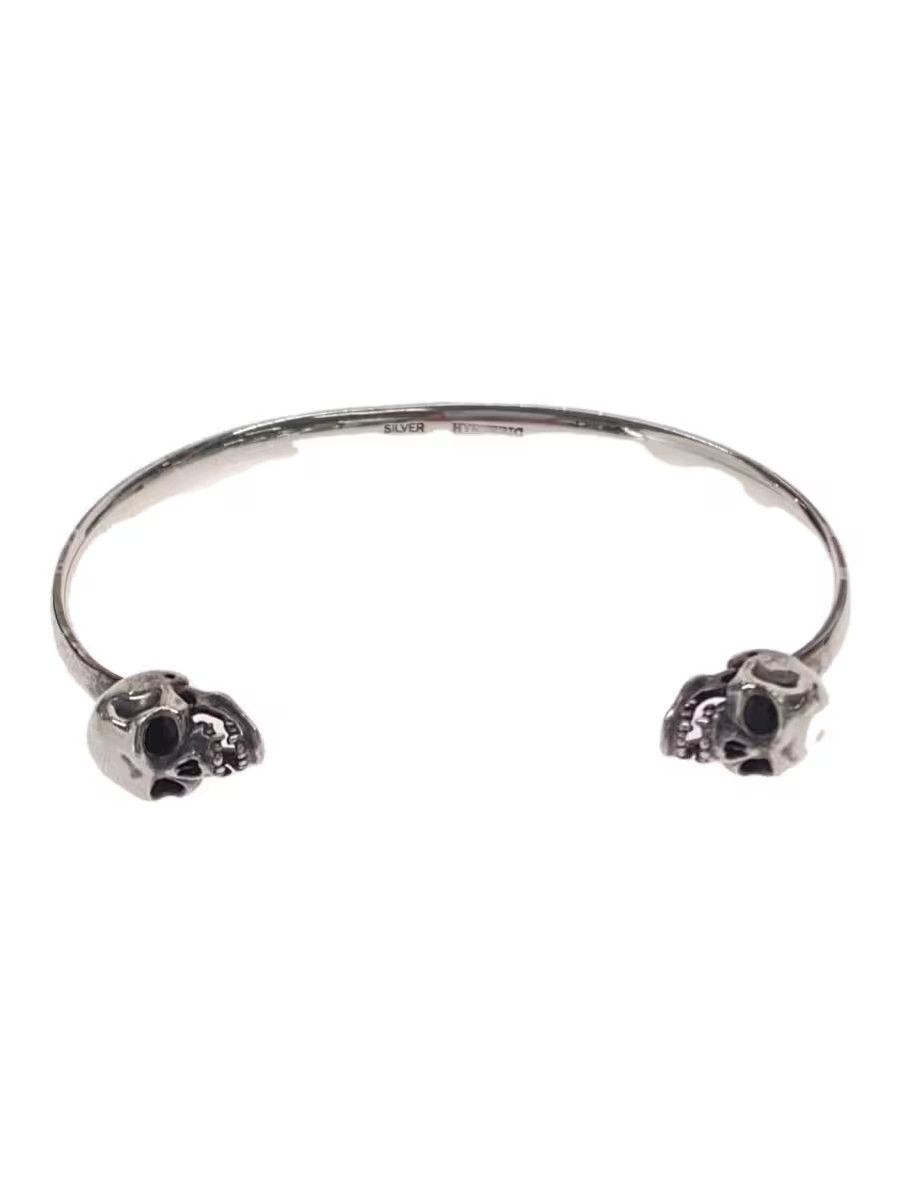 image of Hysteric Glamour 0.925 Double Skull Bracelet in Silver, Men's