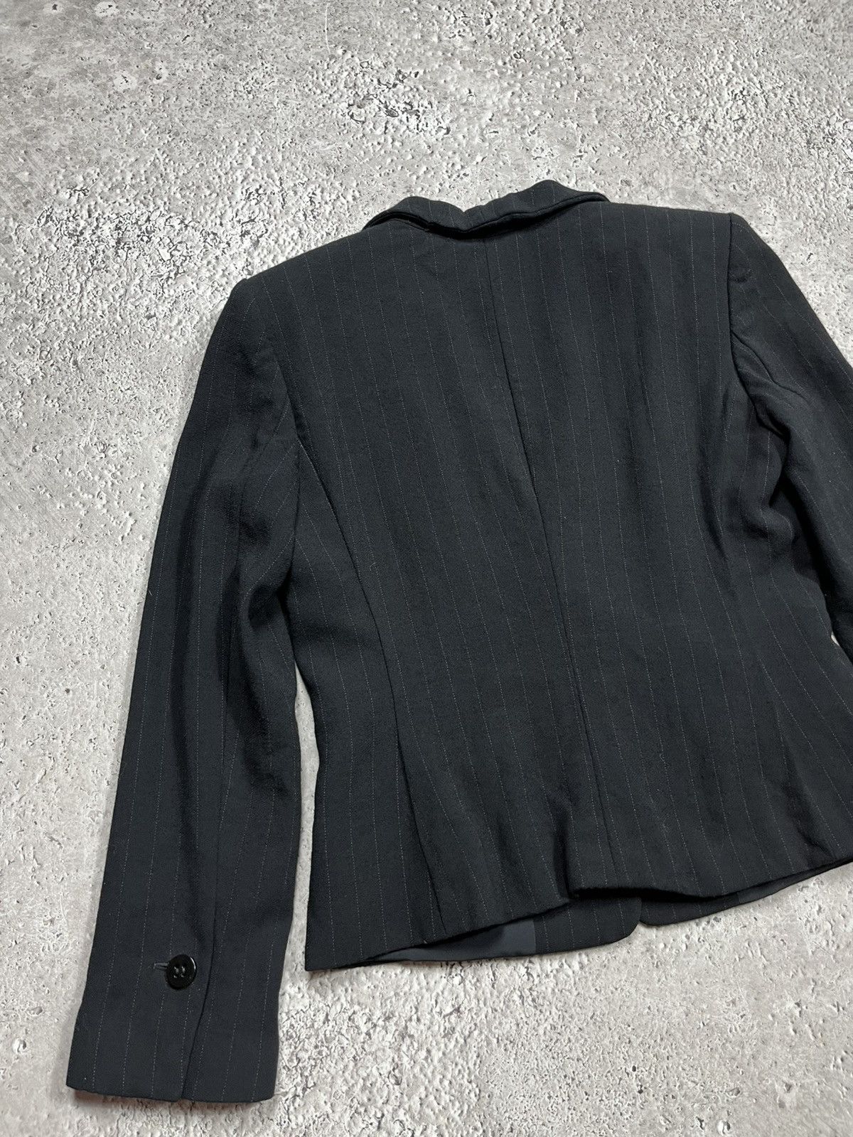 Armani Collezioni Armani Collezioni Women Black Virgin Wool Blazer Jacket 42 Size M / US 6-8 / IT 42-44 - 13 Thumbnail