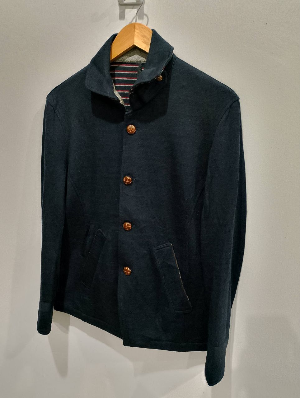 Takeo Kikuchi TAKEO KIKUCHI Japan Plaid Dark Blue Wool Blend Jacket Size US S / EU 44-46 / 1 - 3 Thumbnail