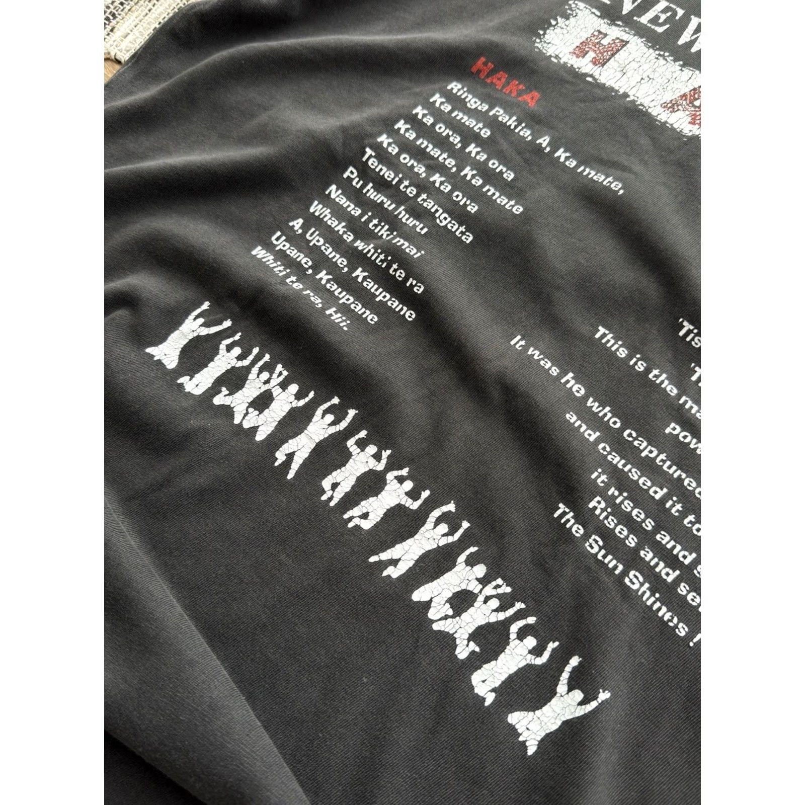 Vintage VINTAGE 90s T-Shirt New Zealand NZ Haka Translation Merch Black L Men Shirt Mens Size US L / EU 52-54 / 3 - 4 Thumbnail
