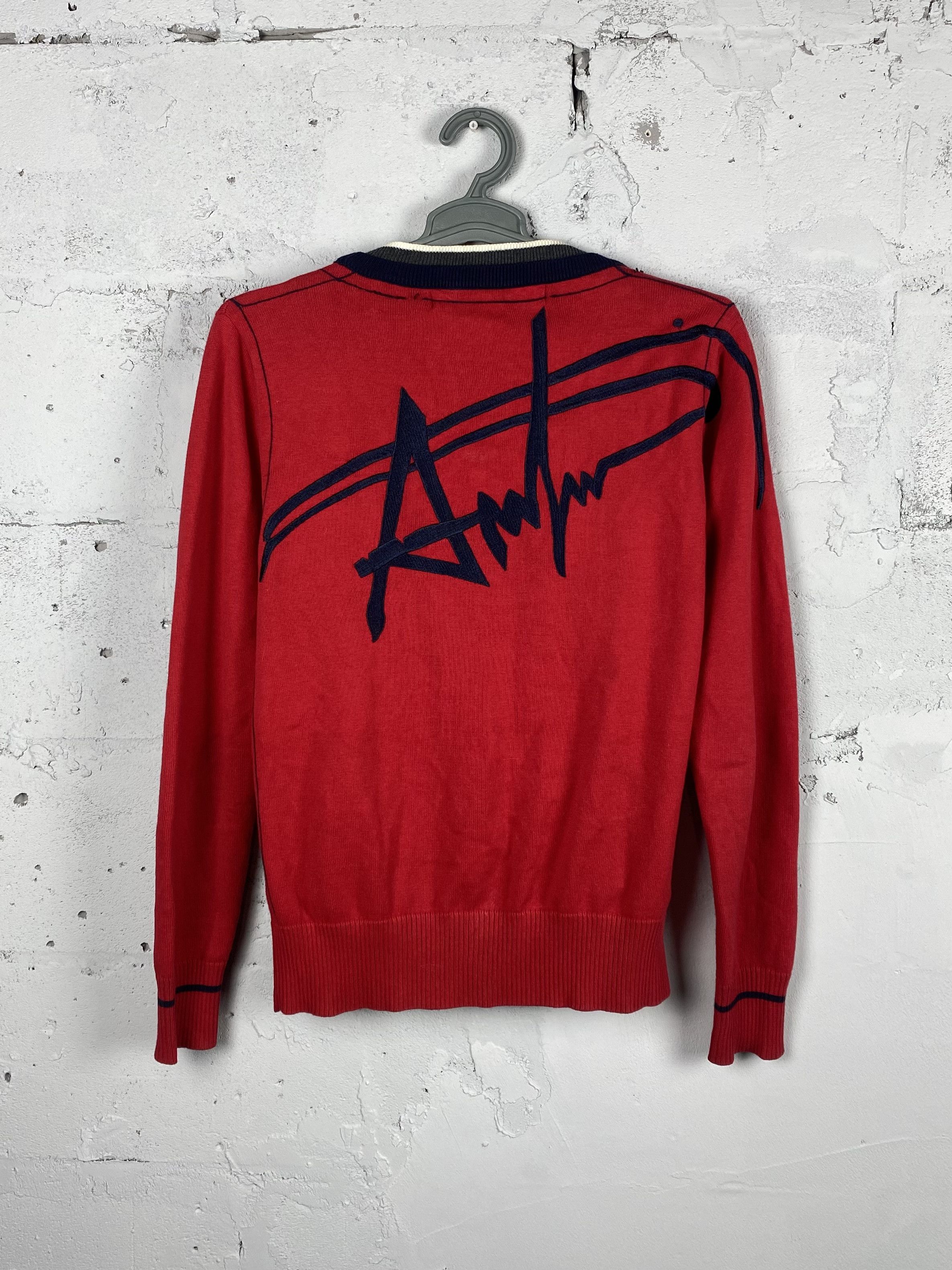 Andrew Mackenzie Check Cardigan With Bottom Big Logo Tag Size US M / EU 48-50 / 2 - 1 Thumbnail