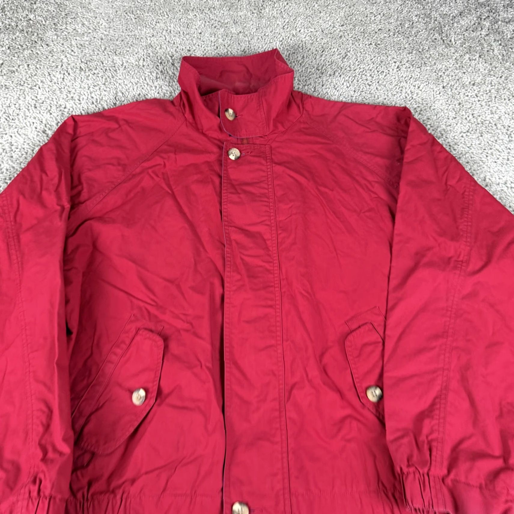 Eddie Bauer VINTAGE Eddie Bauer Jacket Mens Large Red Cotton Bomber Plaid Lined Zip Snap Casual Size US L / EU 52-54 / 3 - 3 Thumbnail