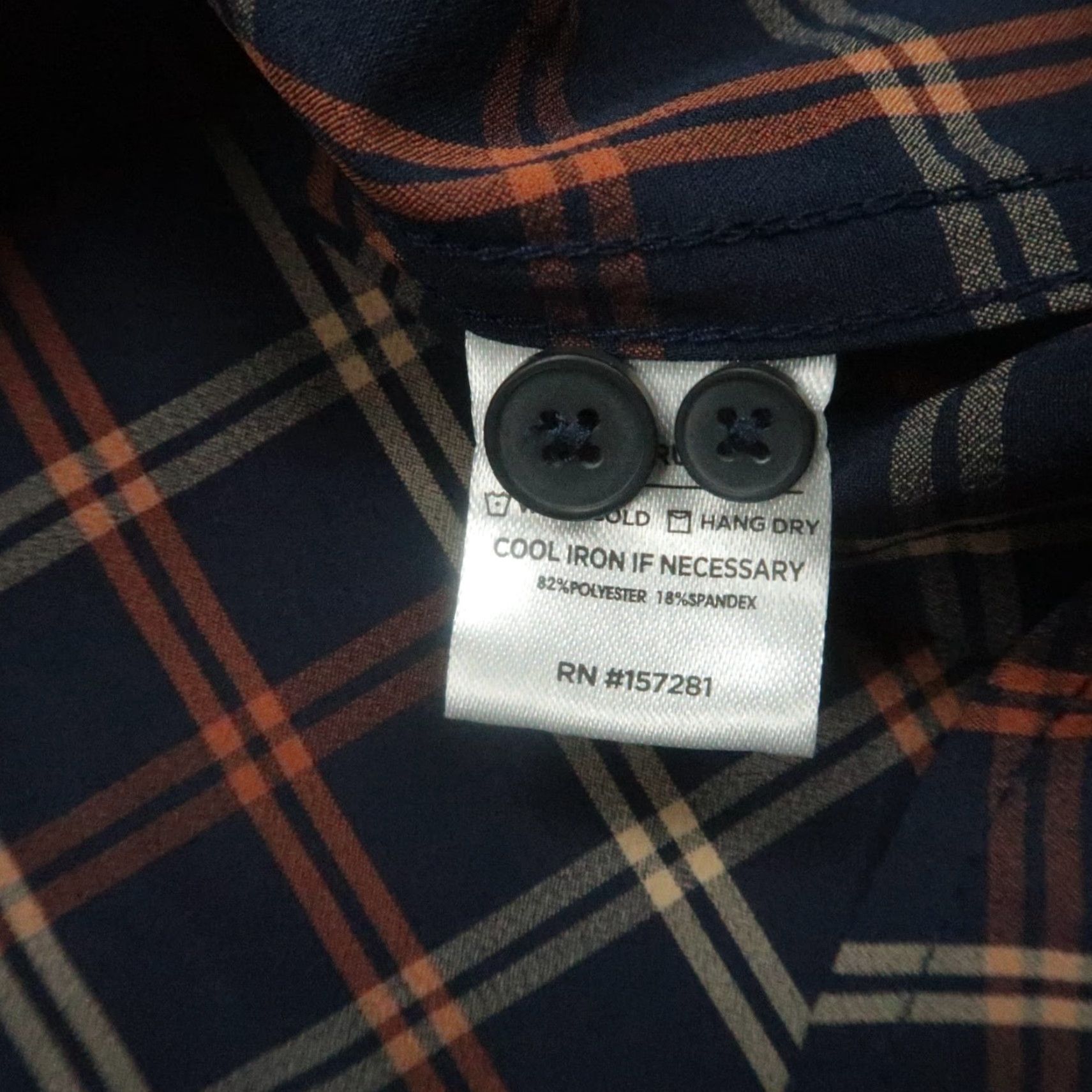 Mizzen+Main Mizzen+Main Shirt Mens Small Blue Orange Plaid Trim Button Long Sleeve No Tuck Size US S / EU 44-46 / 1 - 4 Thumbnail