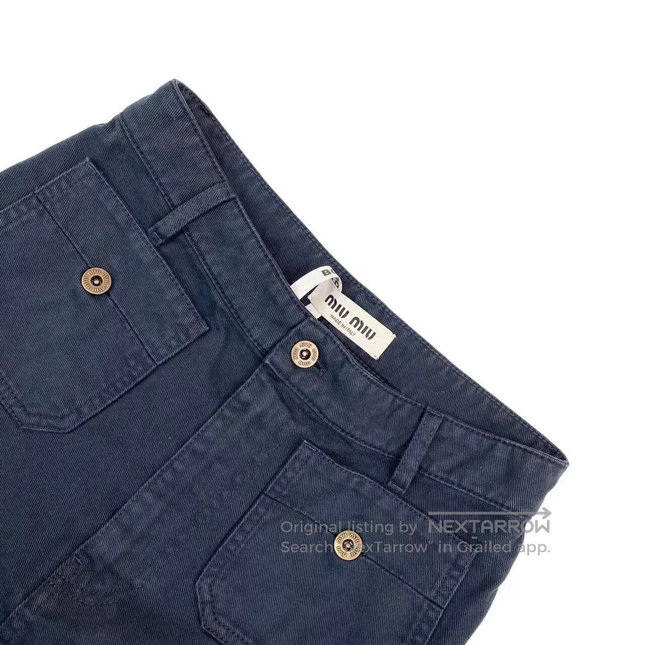 Miu Miu Miu Miu Pocket logo denim skirt| Size 25" / US 0 / IT 36 - 3 Thumbnail