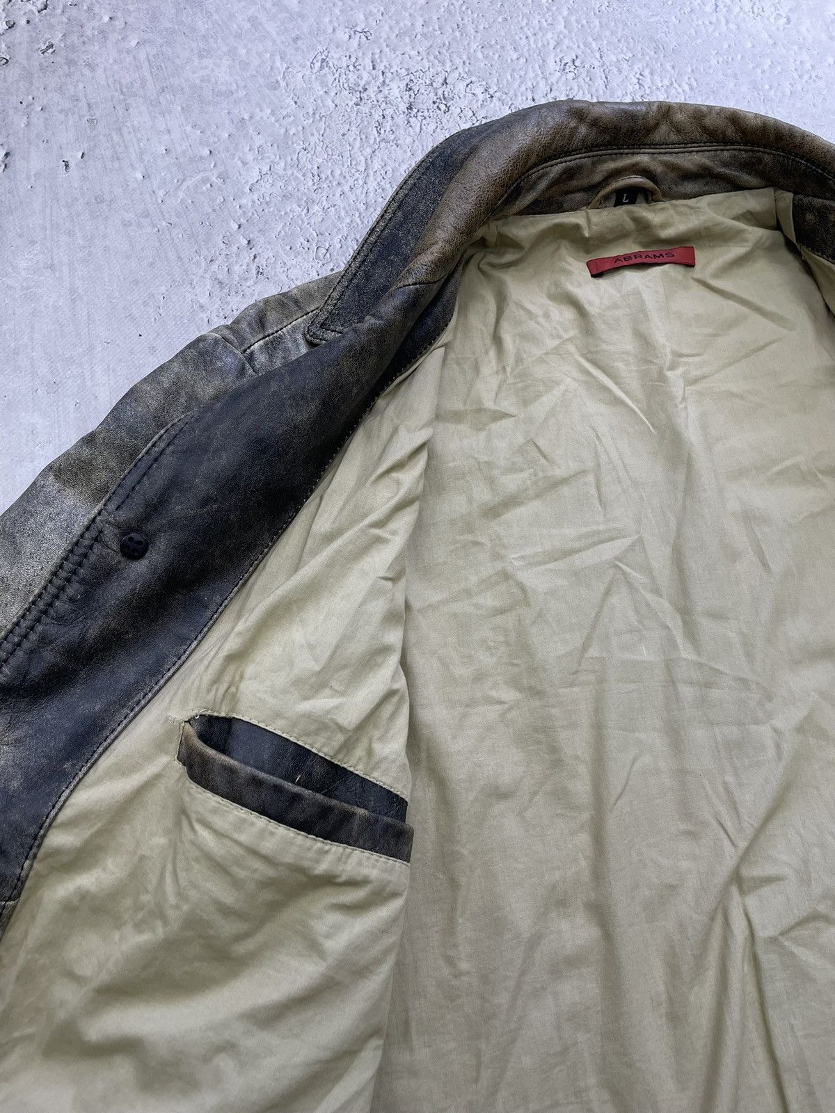 Japanese Brand Hype washed leather acant garde jacket diesel style y2k Size US M / EU 48-50 / 2 - 7 Thumbnail