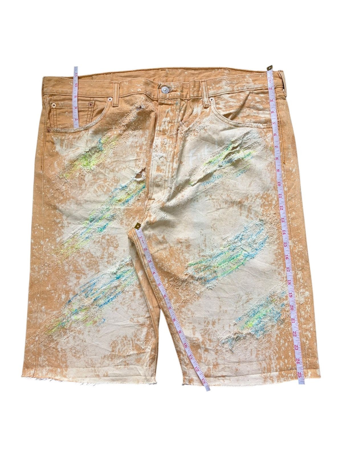Levi's Vintage Y2K Levis 501XX Painted Distressed Baggy Jeans Size US 41 - 7 Thumbnail