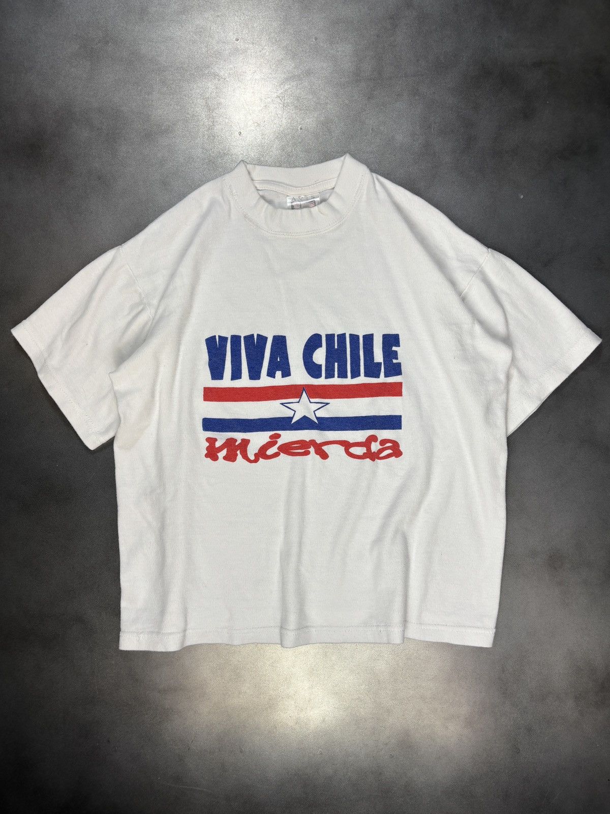 Vintage 1980s Vive Chile Muerde! Vintage Political Protest Allende Size US S / EU 44-46 / 1 - 1 Thumbnail