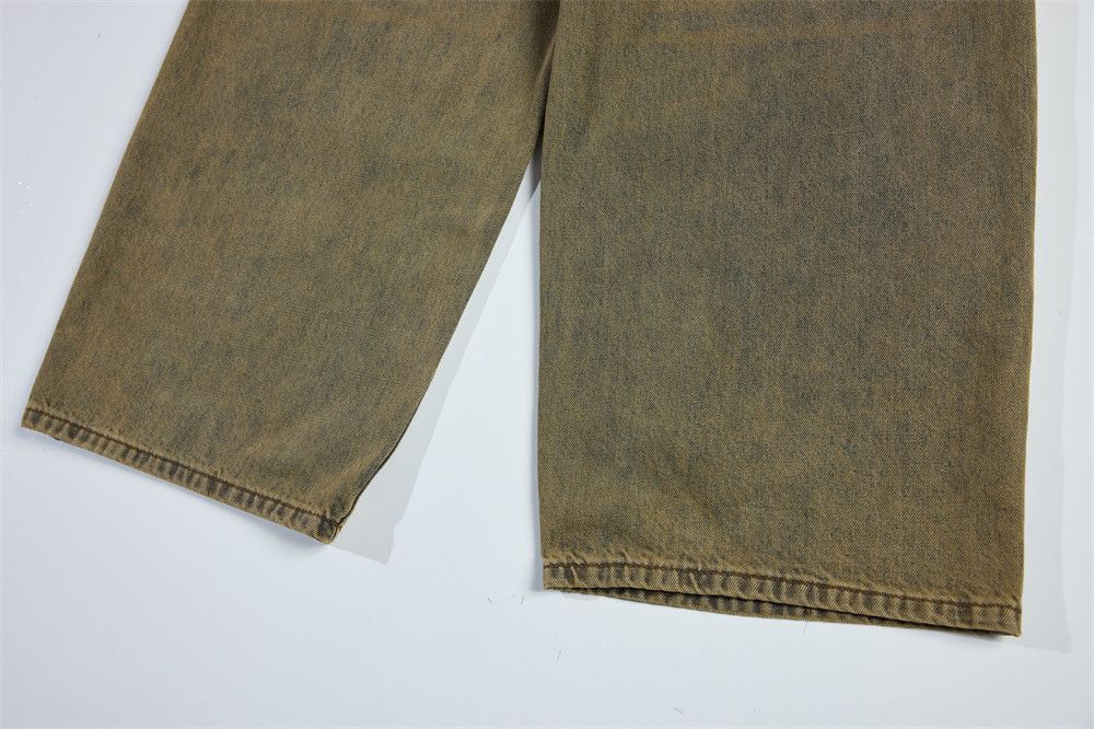Vintage Retro loose-fitting wide-leg distressed washed casual jeans Size US 32 / EU 48 - 4 Thumbnail