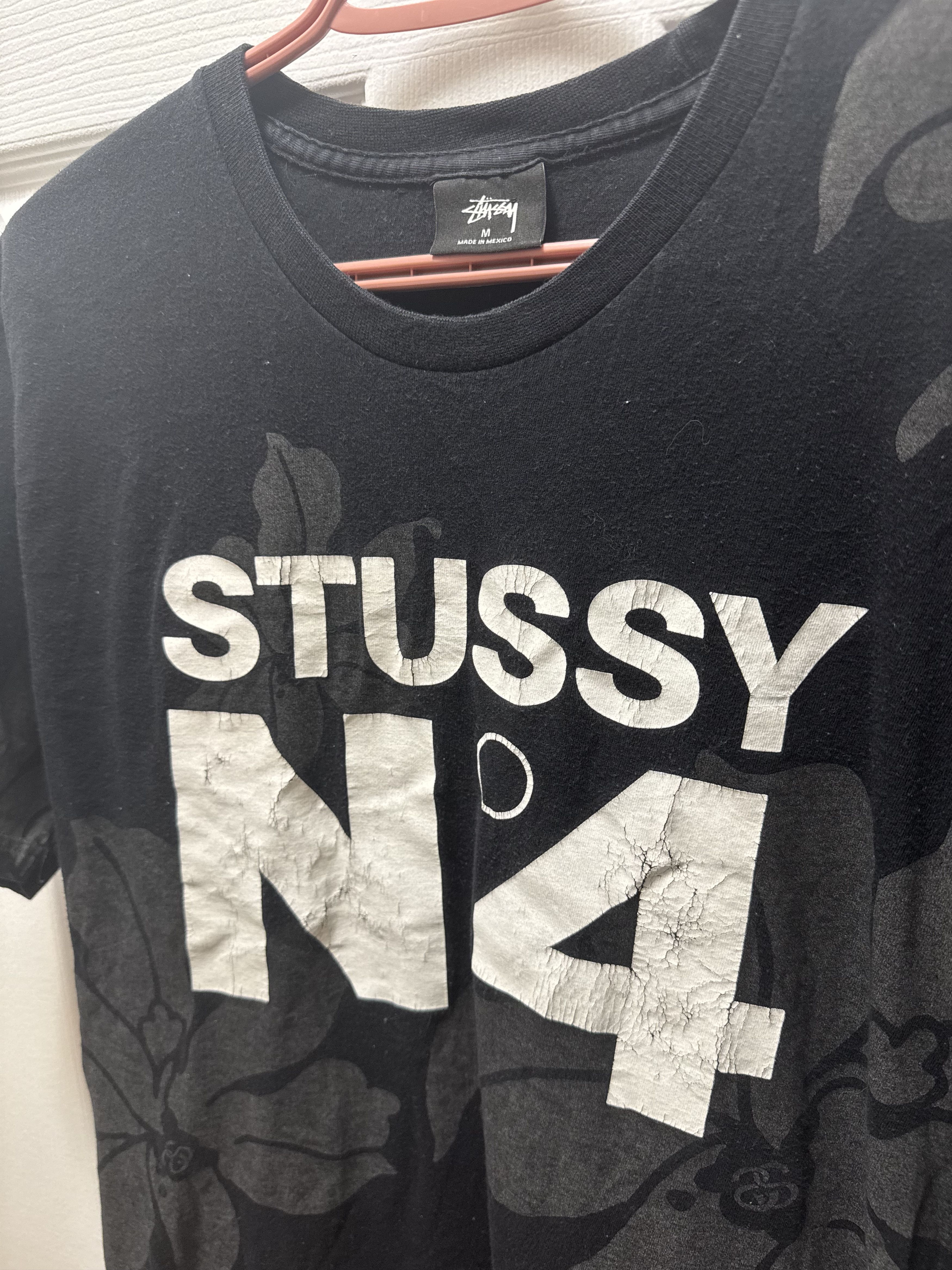 Stussy × Vintage Stussy N4 Vintage Skate Shirt Flower Floral Distressed Size US M / EU 48-50 / 2 - 3 Thumbnail