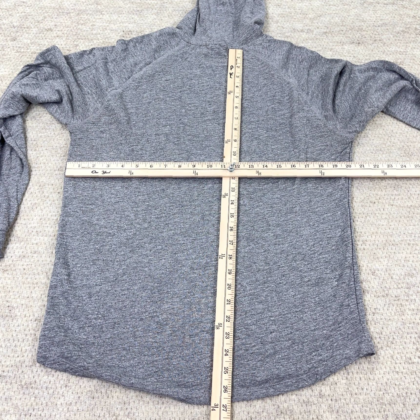 Marine Layer Marine Layer Hoodie Women Large Grayy Pullover Heather Plain Basic Hiking Size L / US 10 / IT 46 - 5 Thumbnail