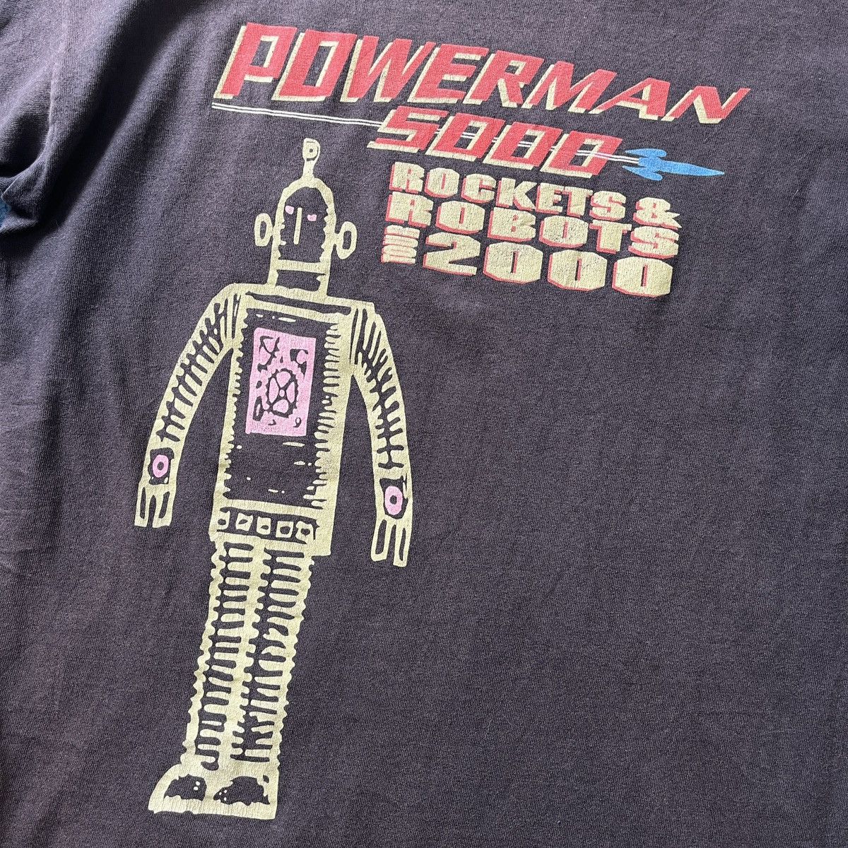 Band Tees × Vintage Distressed Faded Black Powerman 5000 TShirt Copyright 1999 Size US M / EU 48-50 / 2 - 18 Thumbnail