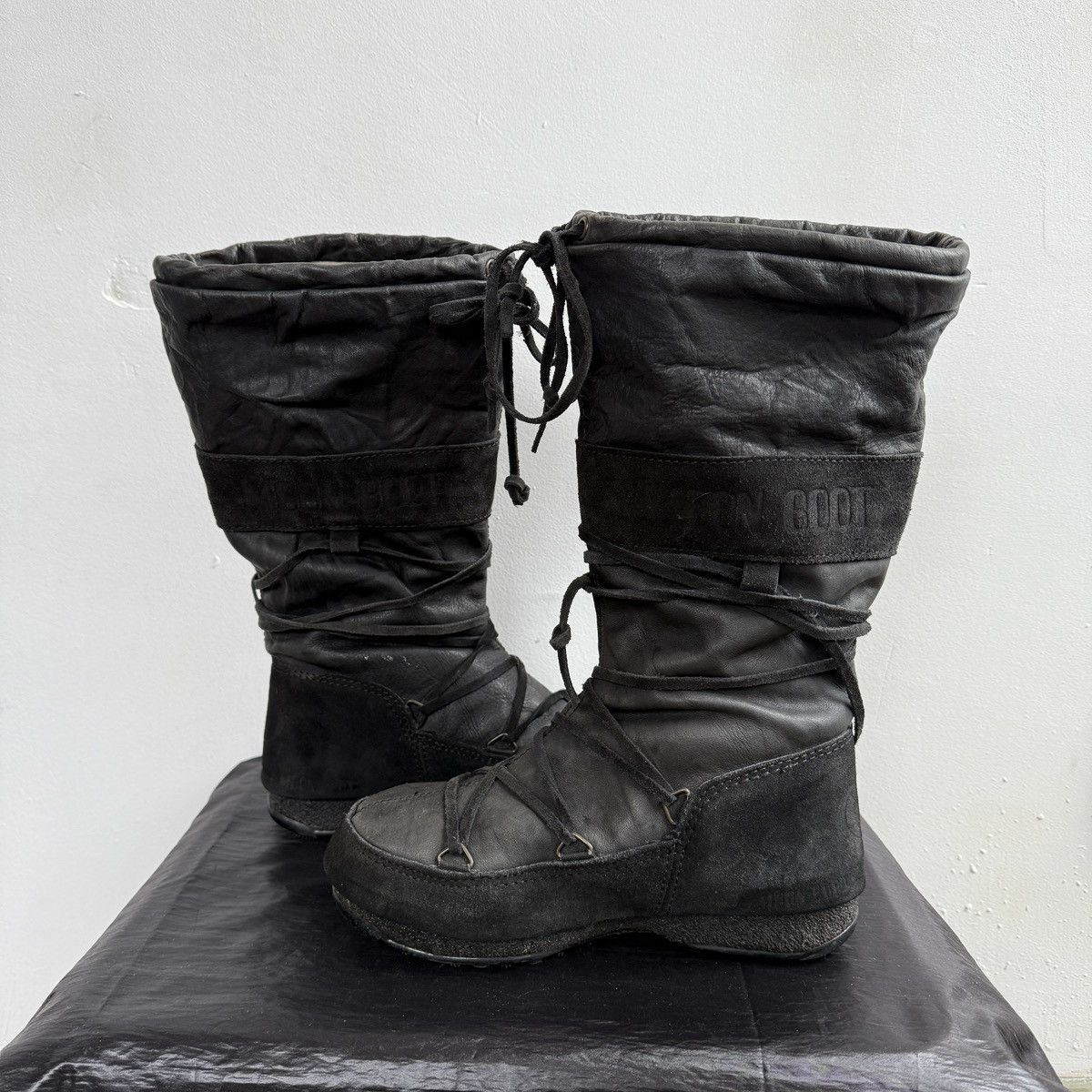 Moon Boot Vintage Tecnika Moon Boots Leather High Lace Up Size US 5.5 / IT 35.5 - 5 Thumbnail