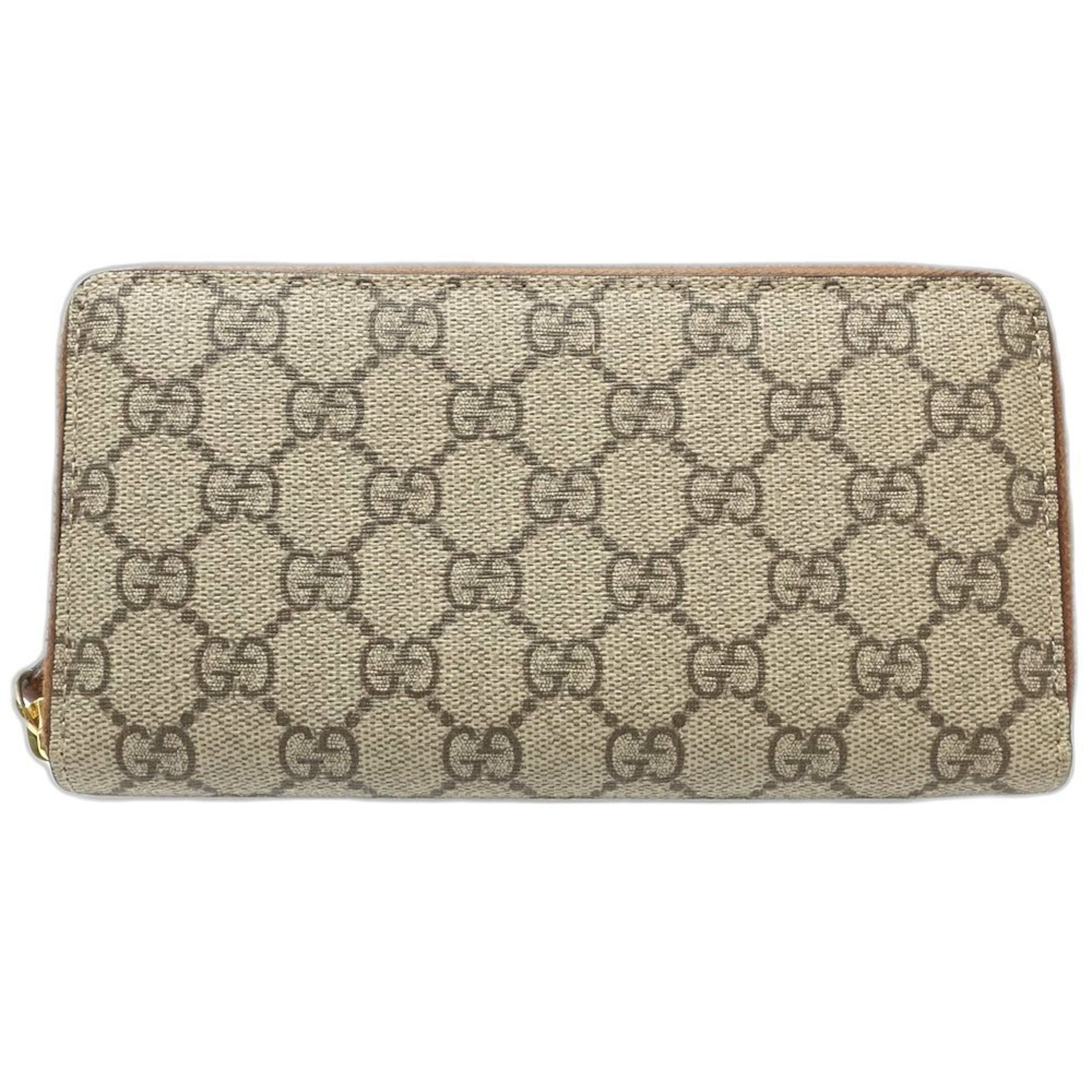 Gucci Long Wallet 410102 Round GG Supreme Canvas Beige 181304
