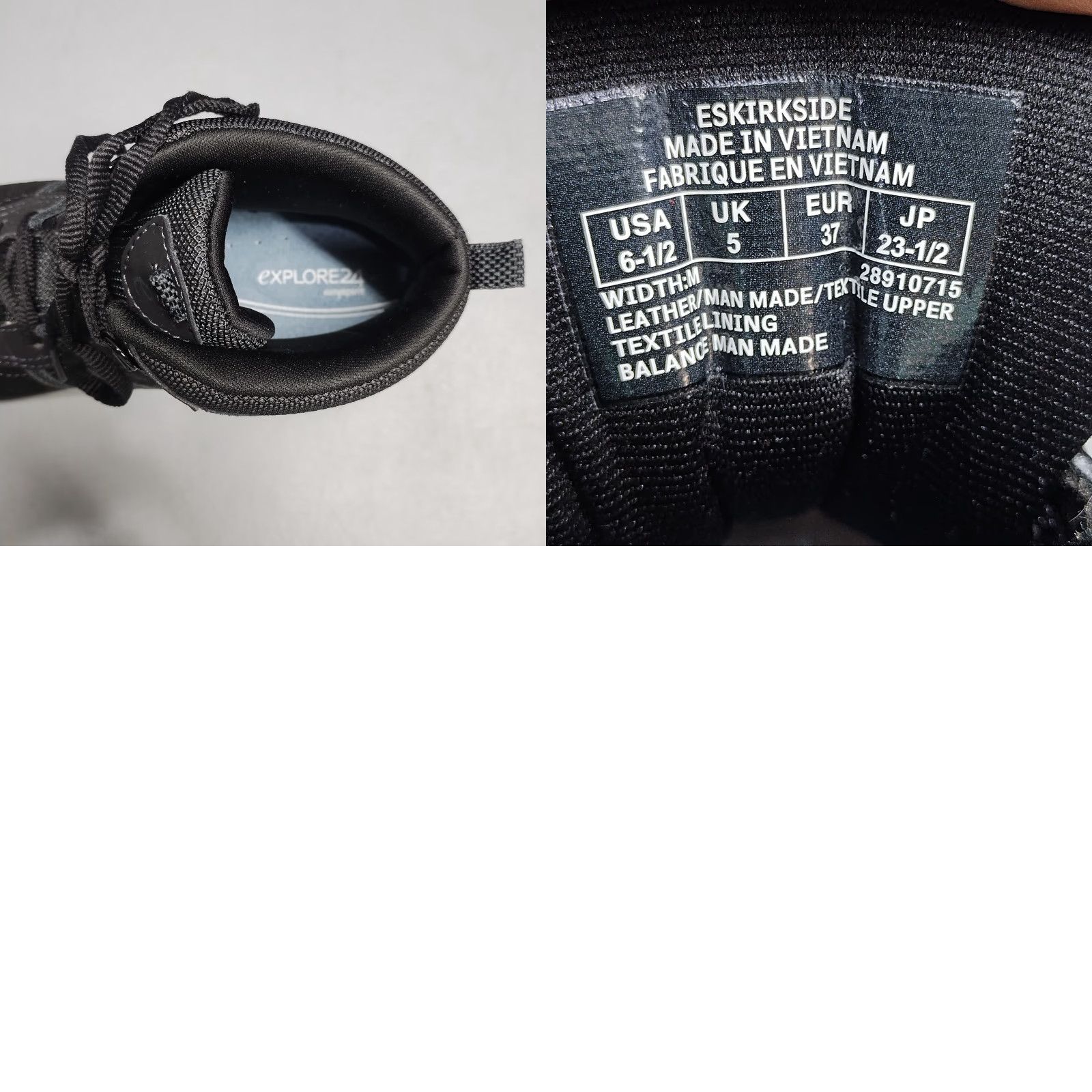 Vintage Explore 24 Eskirkside Mens Boot Leather Lace Up Black Size 6.5 New without box Size US 7 / EU 40 - 9 Thumbnail