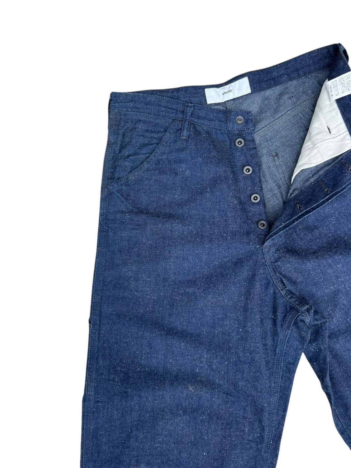 Freewheelers APACHE Japan Indigo Blue Denim Loose Military Work Jeans Size US 29 - 8 Thumbnail