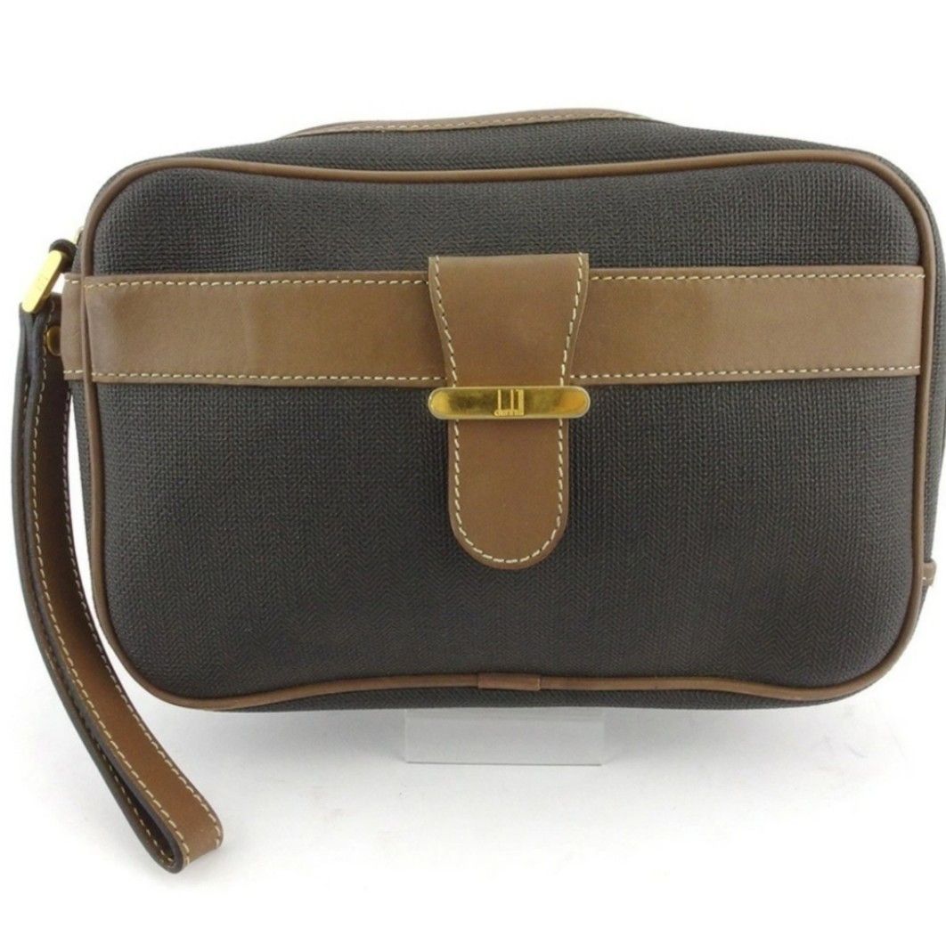 Alfred Dunhill Classic Dunhill Brown and Black Unisex Clutch Bag Size ONE SIZE - 1 Thumbnail