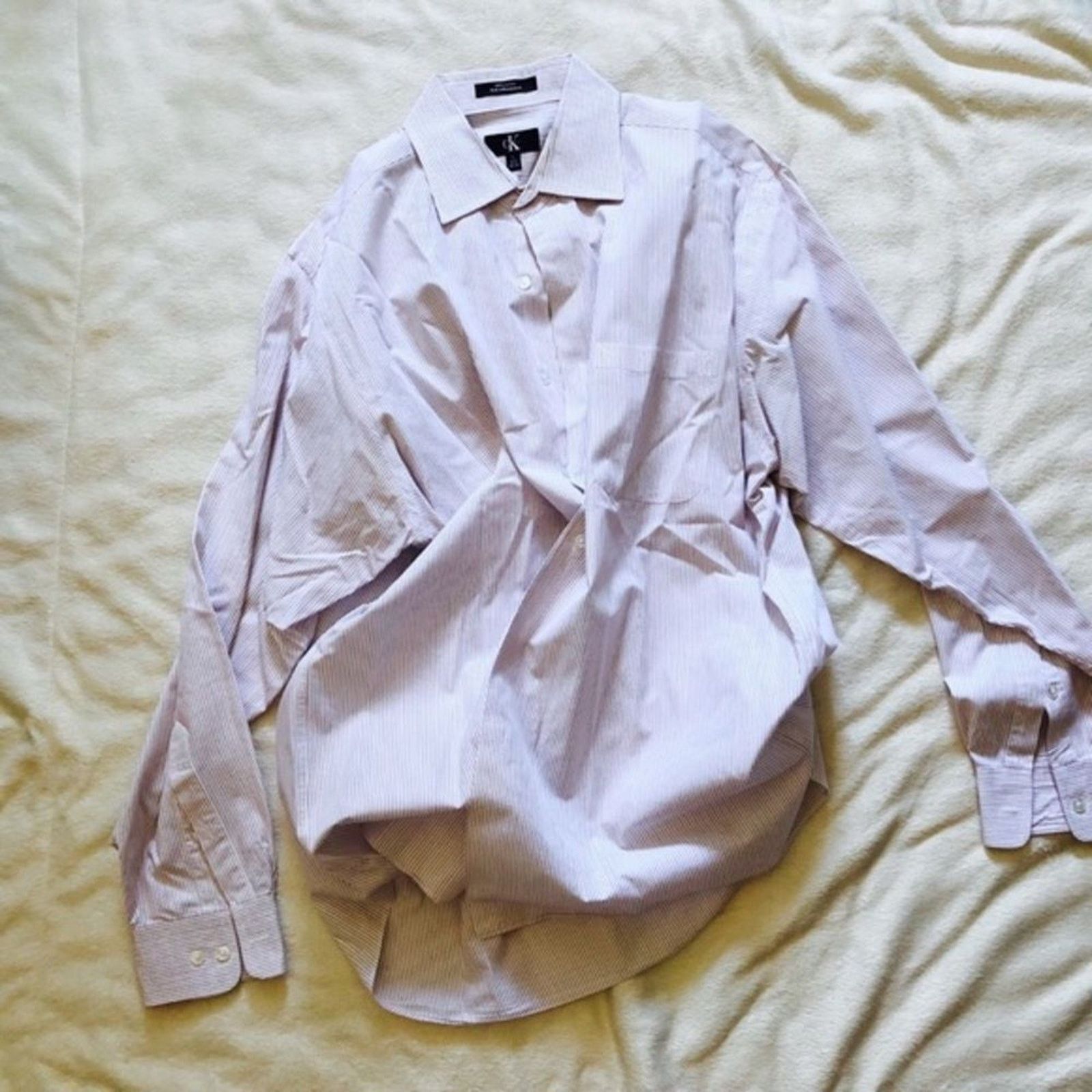 Calvin Klein Calvin Klein Red Pinstripe Button Down Shirt | Sz L Size US L / EU 52-54 / 3 - 7 Thumbnail