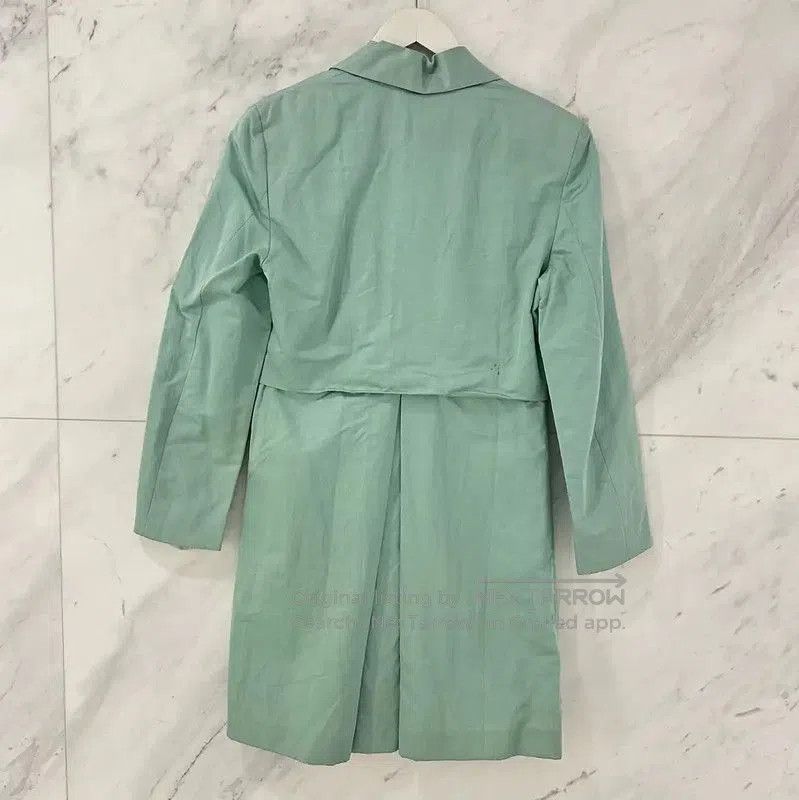 Kenzo KENZO Women's Long Green Cotton Trench Coat . Size M / US 6-8 / IT 42-44 - 2 Thumbnail