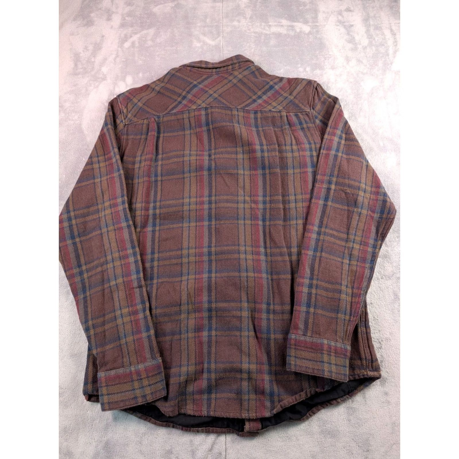 RVCA RVCA Shirt Mens Regular Brown Plaid Button-Up Long Sleeve Large Wool/Cotton Flannel Button-Down Western Theme Size US L / EU 52-54 / 3 - 5 Thumbnail