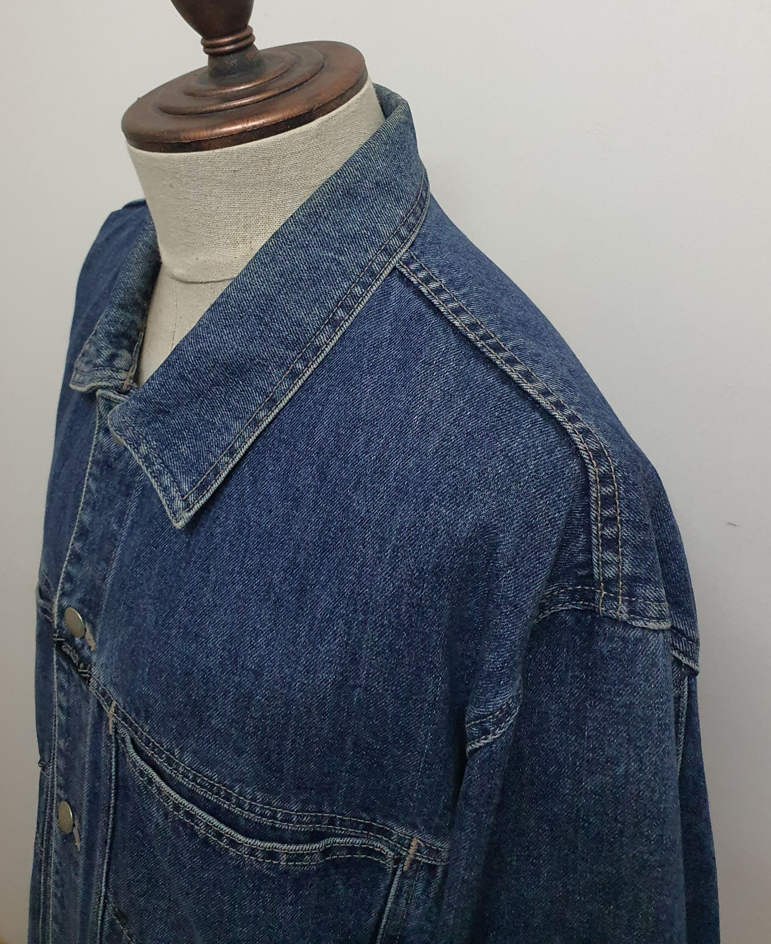 Marithe + Francois Girbaud MARITHE FRANCOIS GIRBOUD Blue Denim Jacket, XL. Size US XL / EU 56 / 4 - 4 Thumbnail