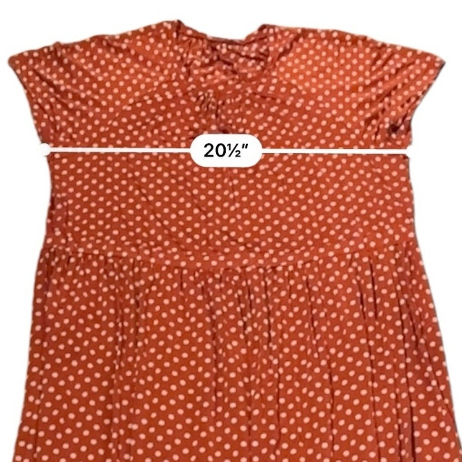 RTR Stine Goya Caitlin Orange & White Polka Dot Midi Dress