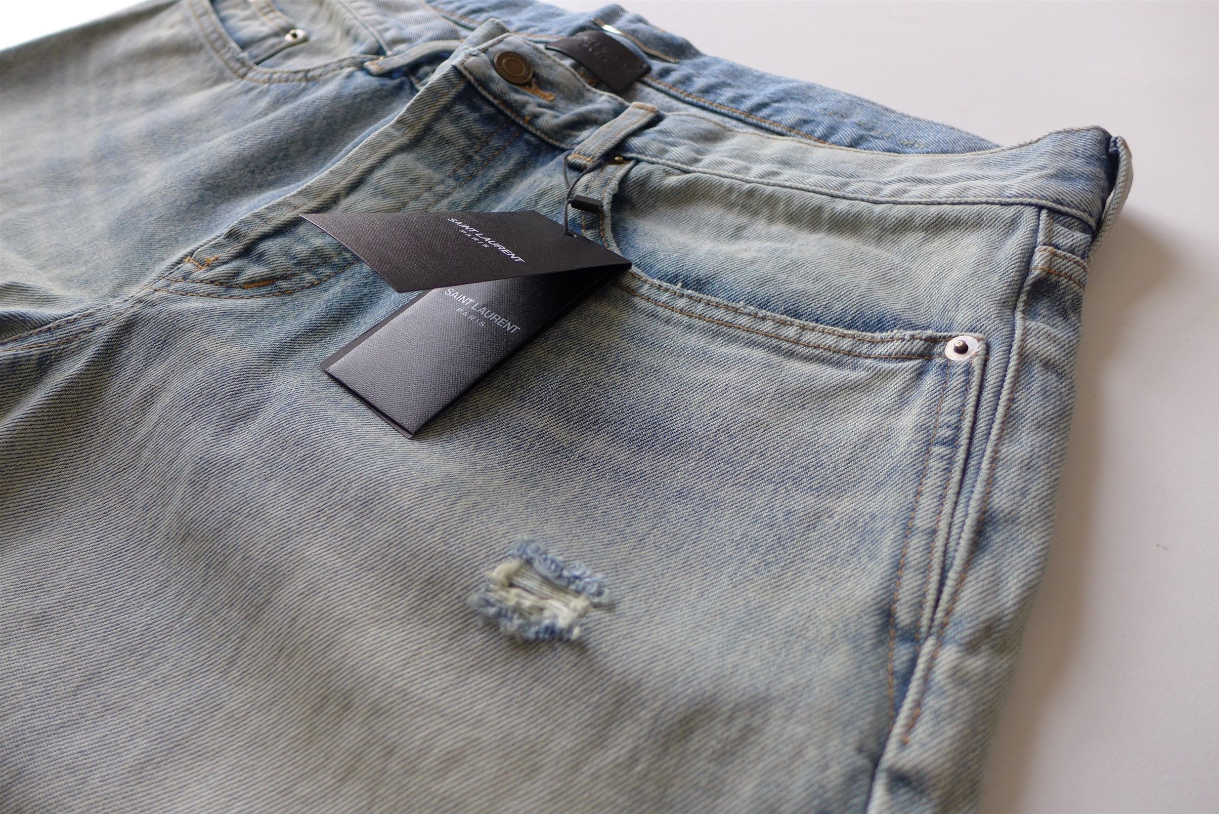 Saint Laurent Paris Saint Laurent Etienne Jeans - Washed Blue Denim Size US 36 / EU 52 - 8 Thumbnail