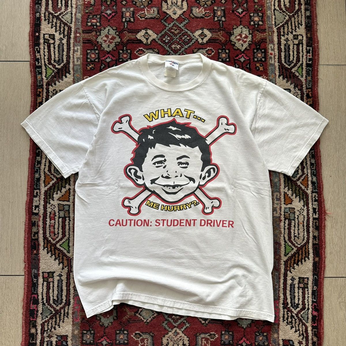 Vintage 1999 MAD Magazine x NASCAR Student Driver Graphic Tee Size US L / EU 52-54 / 3 - 1 Thumbnail