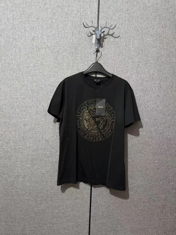 Versace Versace Black Embroidered Medusa T-shirt 0089 Size US L / EU 52-54 / 3 - 1 Thumbnail