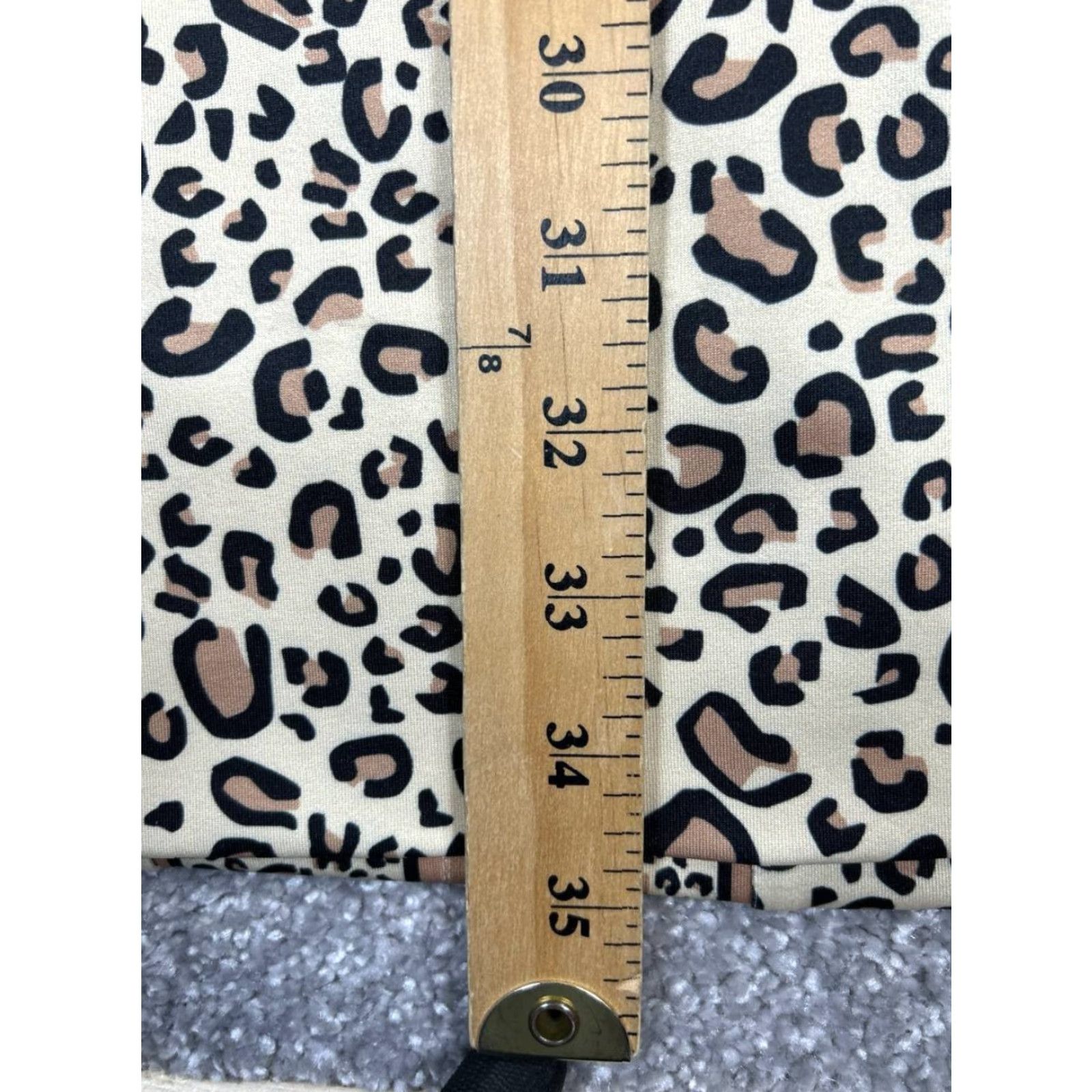 Vintage Gretchen Scott Dress Womens Medium Brown Beige Animal Print 3/4 Sleeve V-Neck A-Line Shift Casual Short Sleeve Shirt Dress Size M / US 6-8 / IT 42-44 - 8 Thumbnail