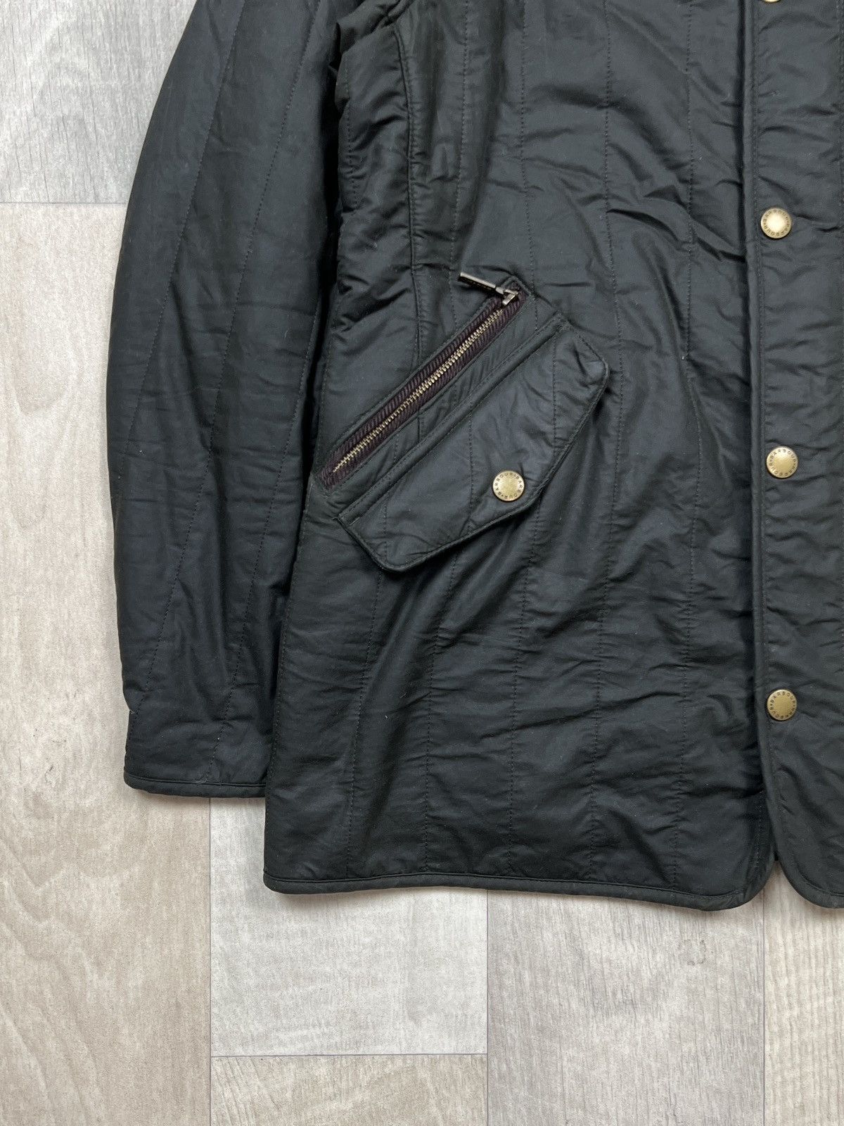 Barbour Barbour Edderton Quilted Waxed Jacket (Y0286) Size US L / EU 52-54 / 3 - 2 Thumbnail