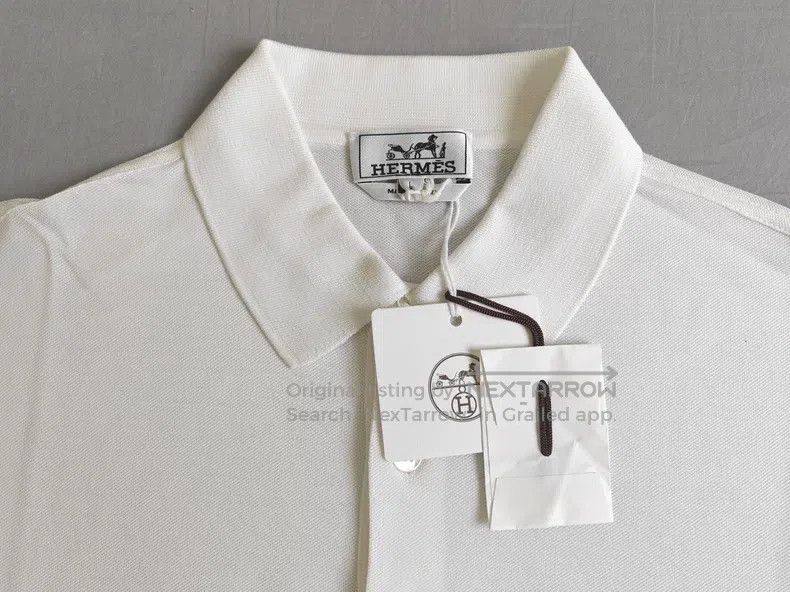 Hermes Hermes Men's Polo shirt, short-sleeve, with H monogram emb Size US L / EU 52-54 / 3 - 4 Thumbnail