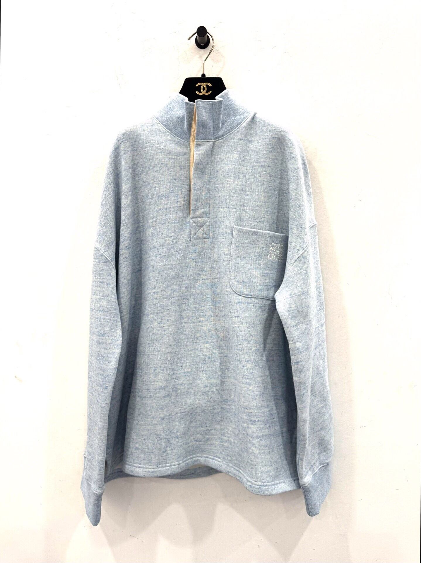 Loewe light blue embroidered logo long-sleeve sweatshirt Size US L / EU 52-54 / 3 - 1 Thumbnail