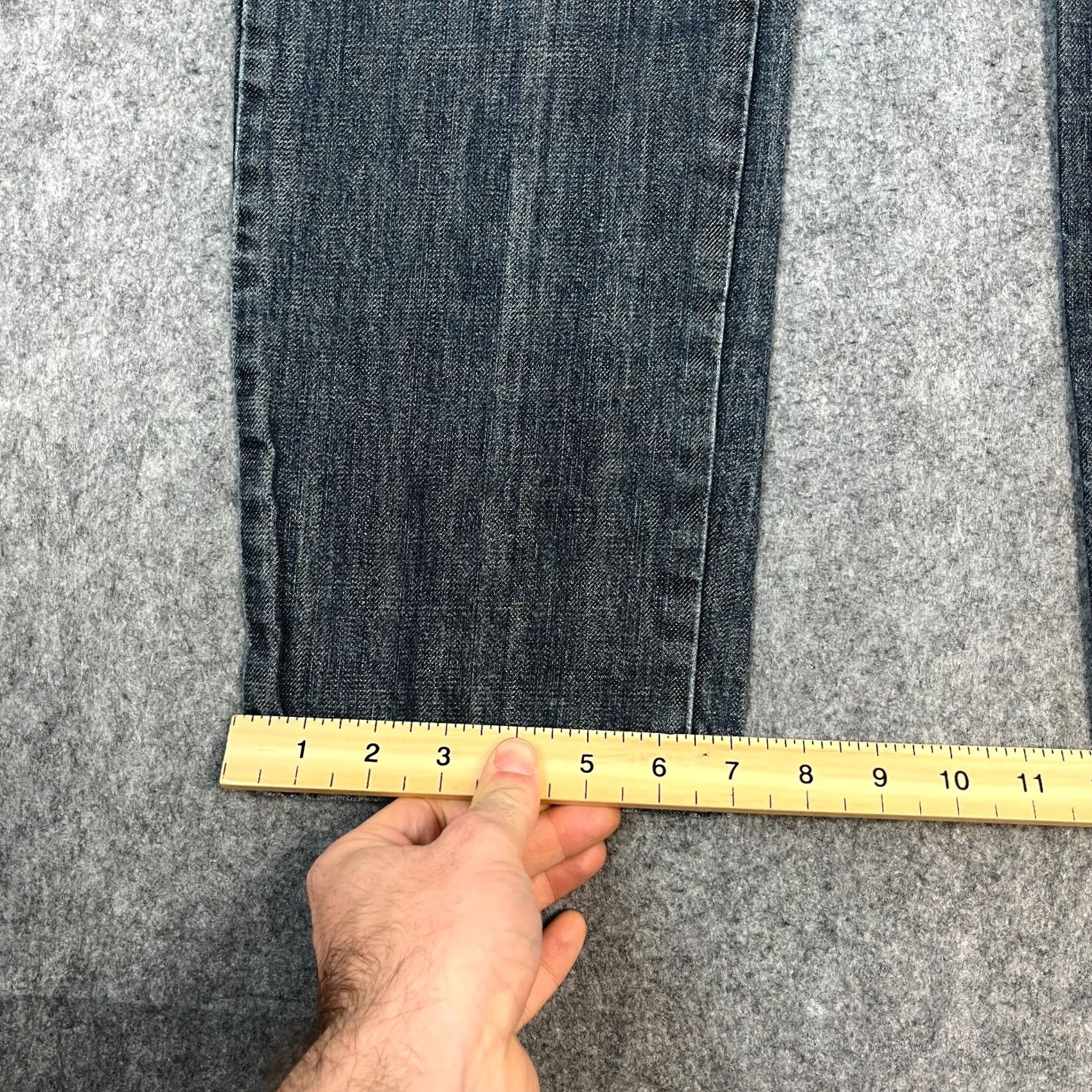 Armani Armani Jeans Straight 32 32 UK12 Charcoal Grey Wash Denim 5-Pocket Design Womens Jeans Regular Fit Boys/Girls Mens Size 24" / US 00 / IT 34 - 3 Thumbnail