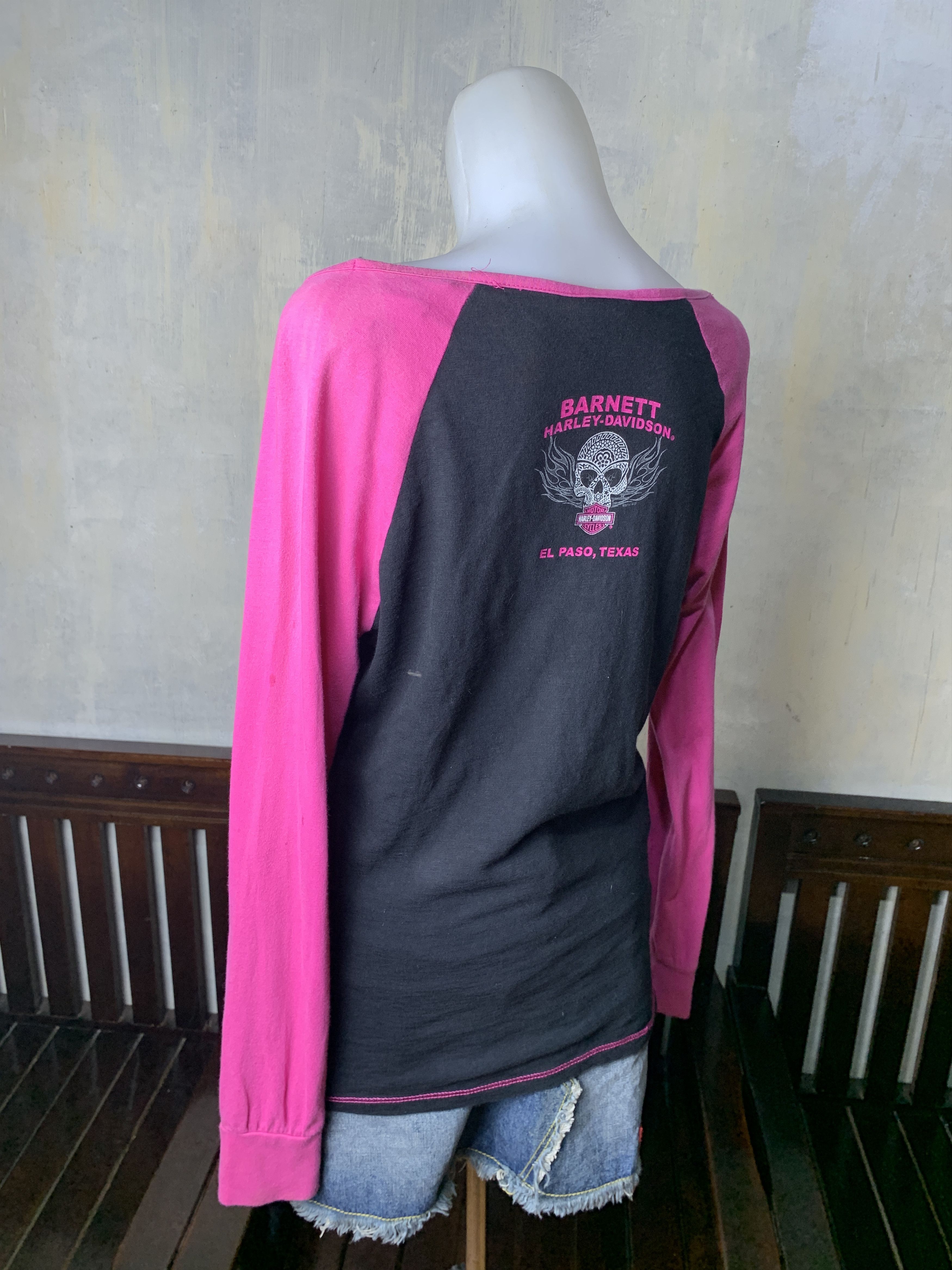 Harley Davidson 2014 Harley Davidson El Paso TEXAS Raglan Tee (L) Size L / US 10 / IT 46 - 3 Thumbnail