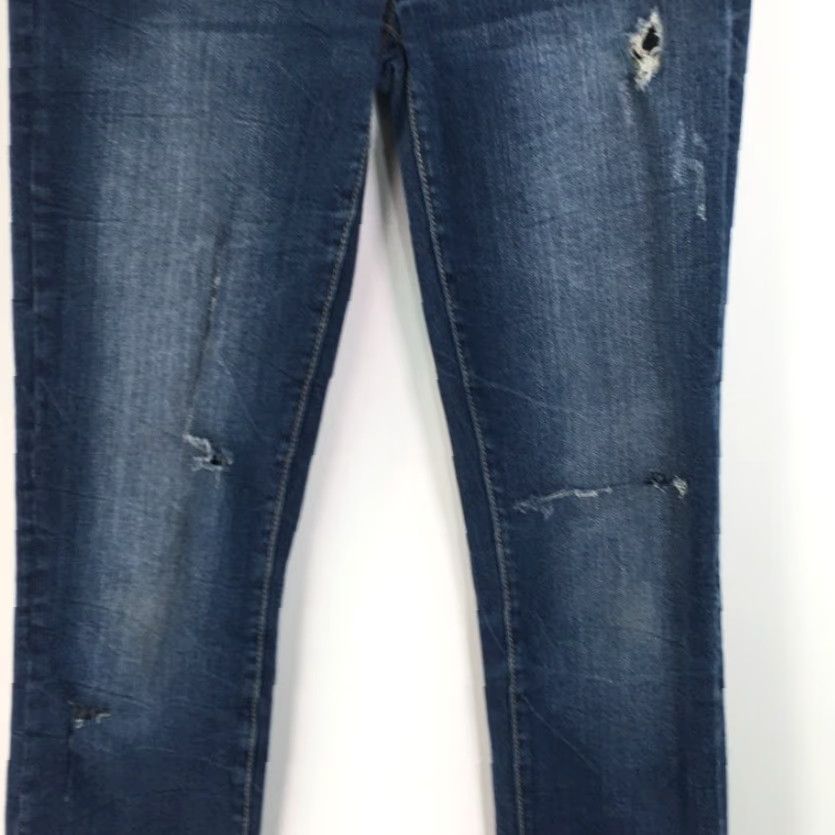 Aeropostale Aeropostale Jeans Womens 2 Reg Blue Skinny Distressed Pockets Whiskered Low Rise Stretch Size 26" / US 2 / IT 38 - 7 Thumbnail