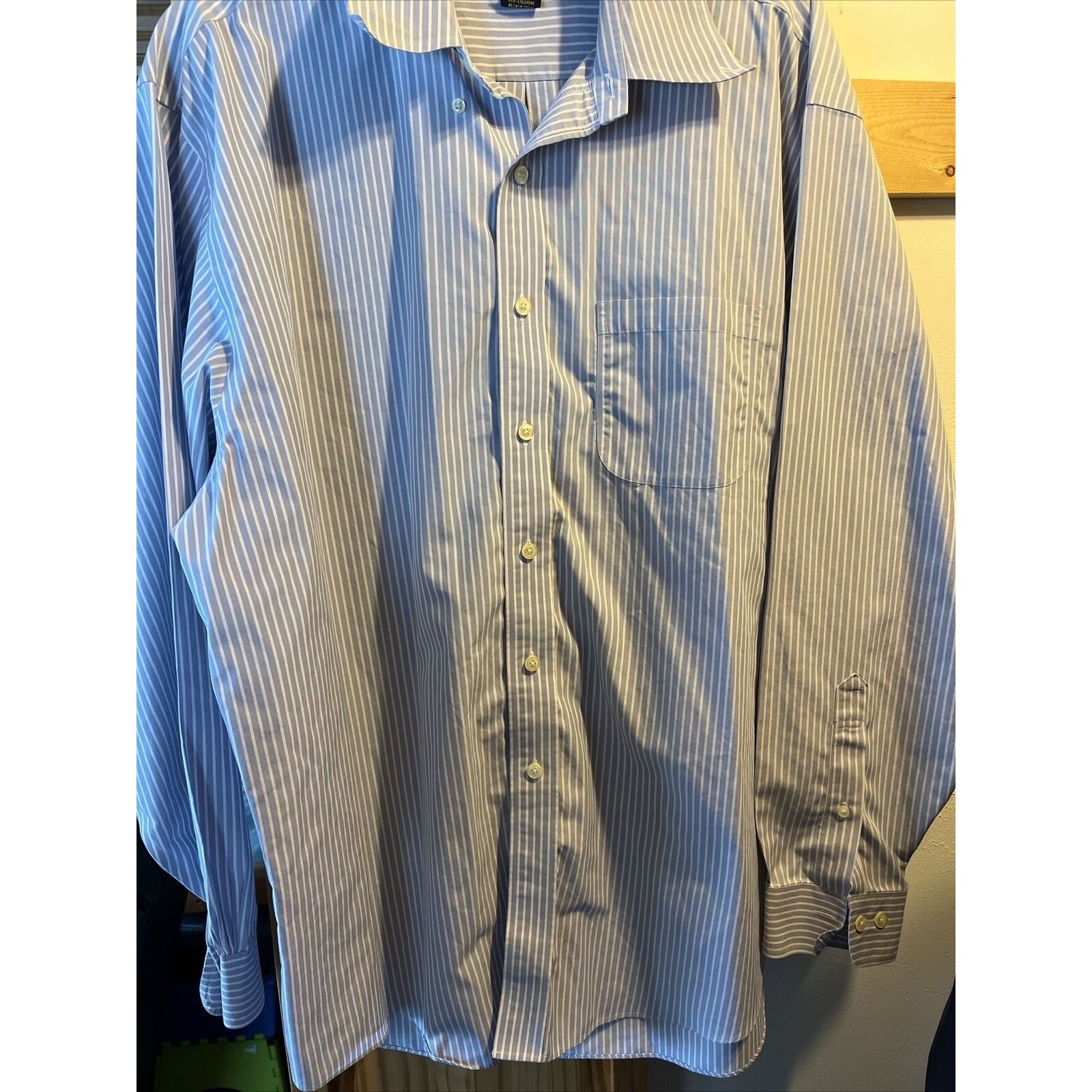 Brooks Brothers Brooks Brothers 346 Mens XL Blue Striped Button Cotton Shirt Size US XL / EU 56 / 4 - 5 Thumbnail