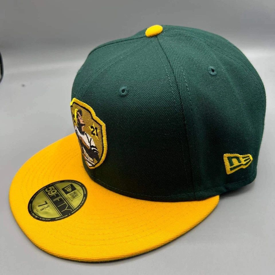 New Era Pittsburgh Pirates Hat Men 7 5/8 Clemente RC 21 Fitted Cap Size ONE SIZE - 4 Thumbnail