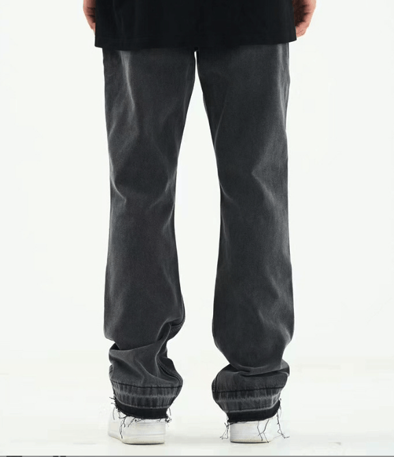 Japanese Brand × Jean Men's washed straight versatile flared distressed jeans Size US 32 / EU 48 - 4 Thumbnail