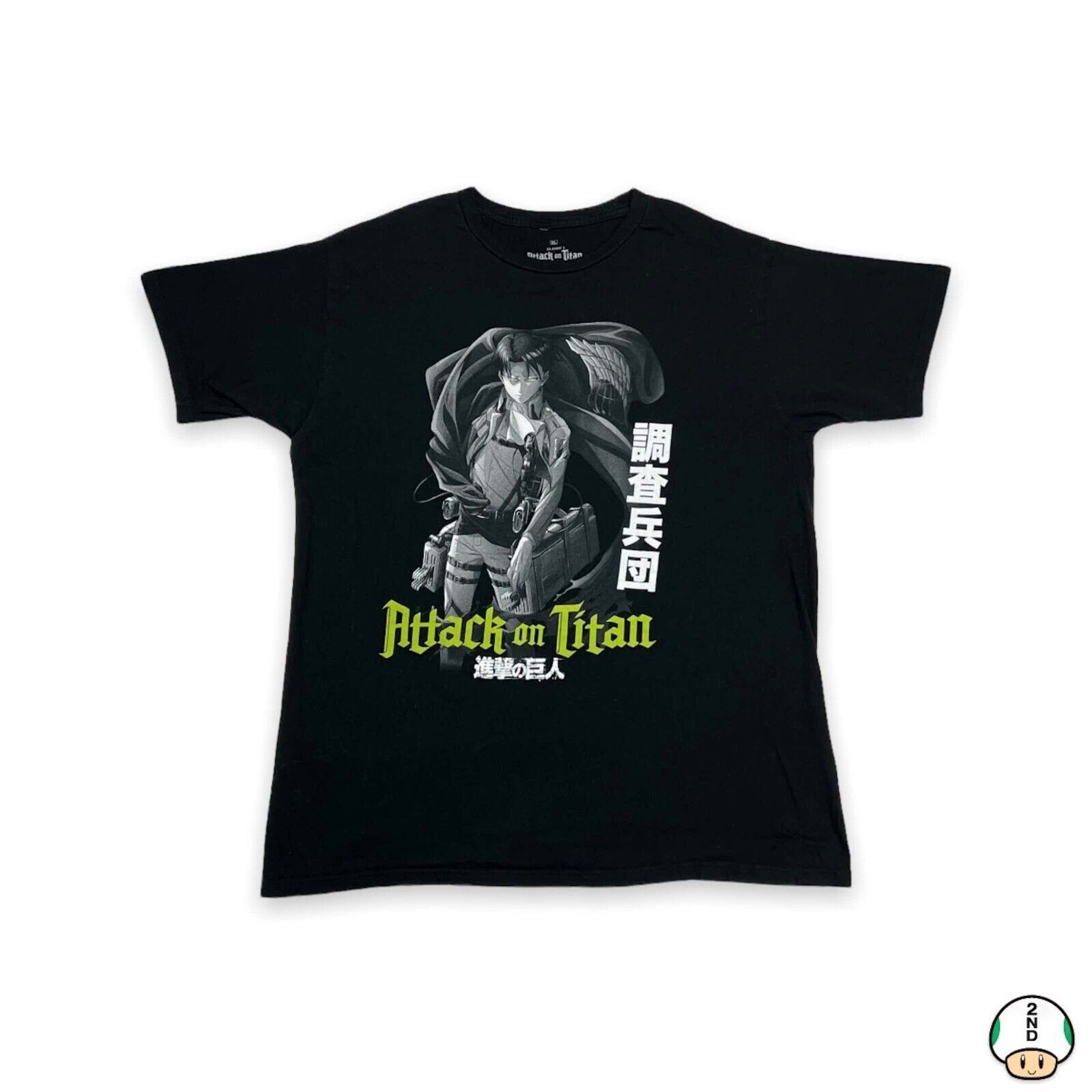Anime Attack on Titan T Shirt Levi Anime Short Sleeve Graphic Tee Size US XL / EU 56 / 4 - 1 Thumbnail