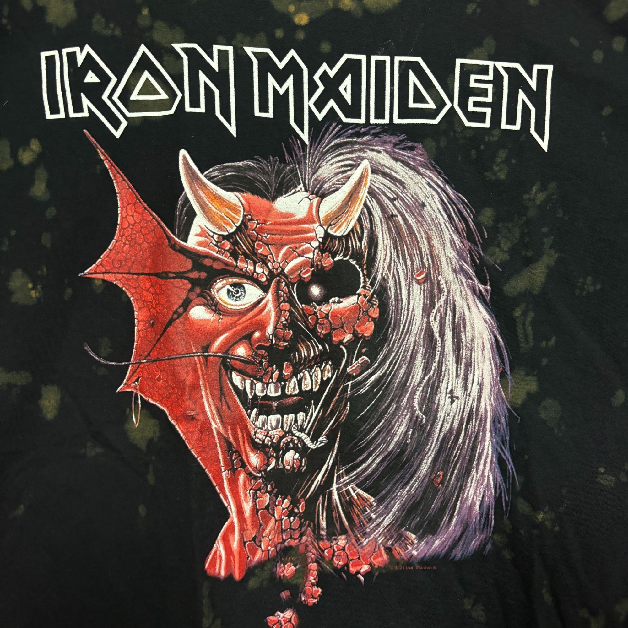 Band Tees × Iron Maiden Iron Maiden Purgatory Oversized Heavy Metal Bleach Dye M Size US M / EU 48-50 / 2 - 2 Thumbnail