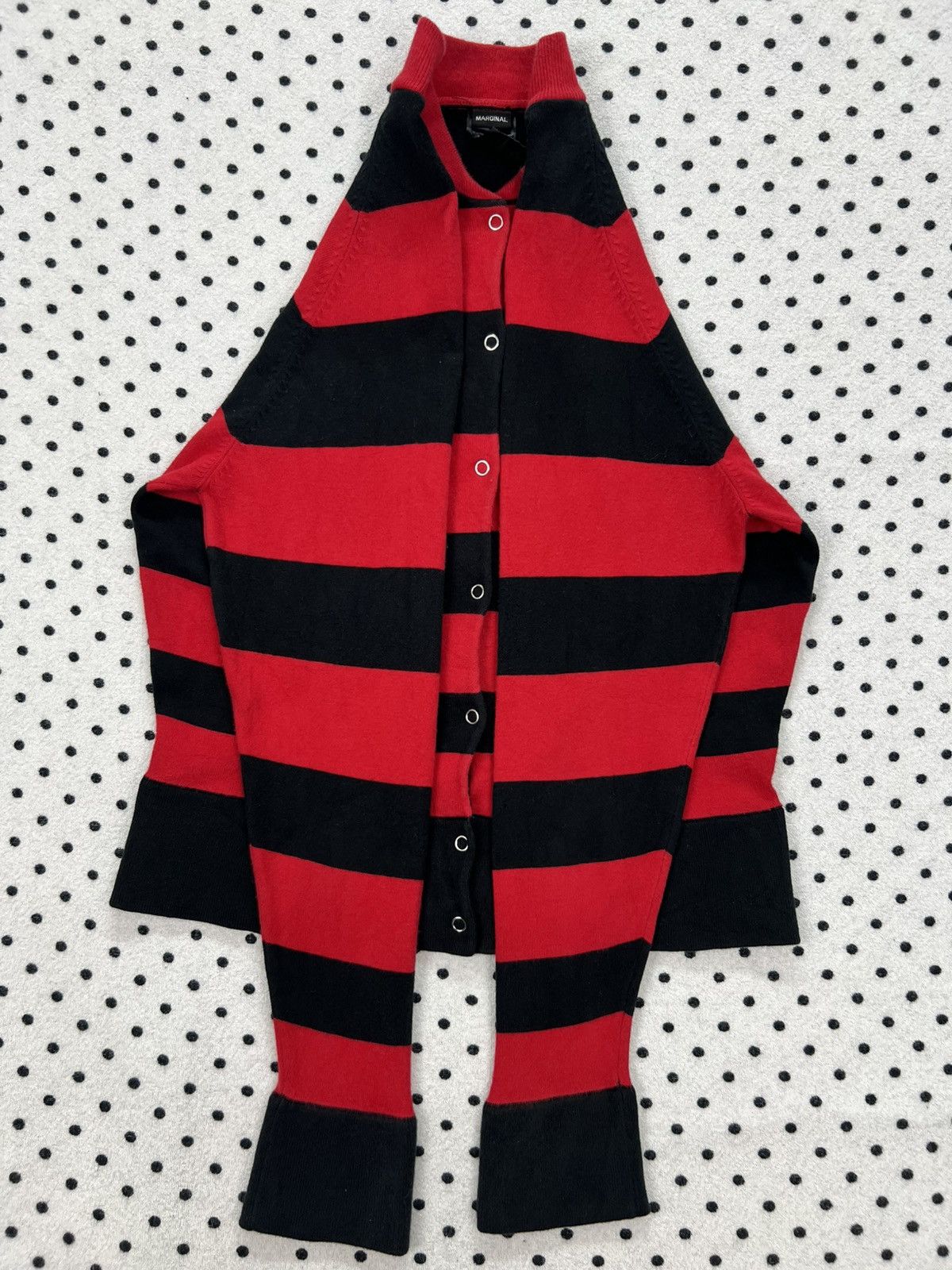 Japanese Brand Marginal Stripes Snap Button Sweater Size S / US 4 / IT 40 - 5 Thumbnail