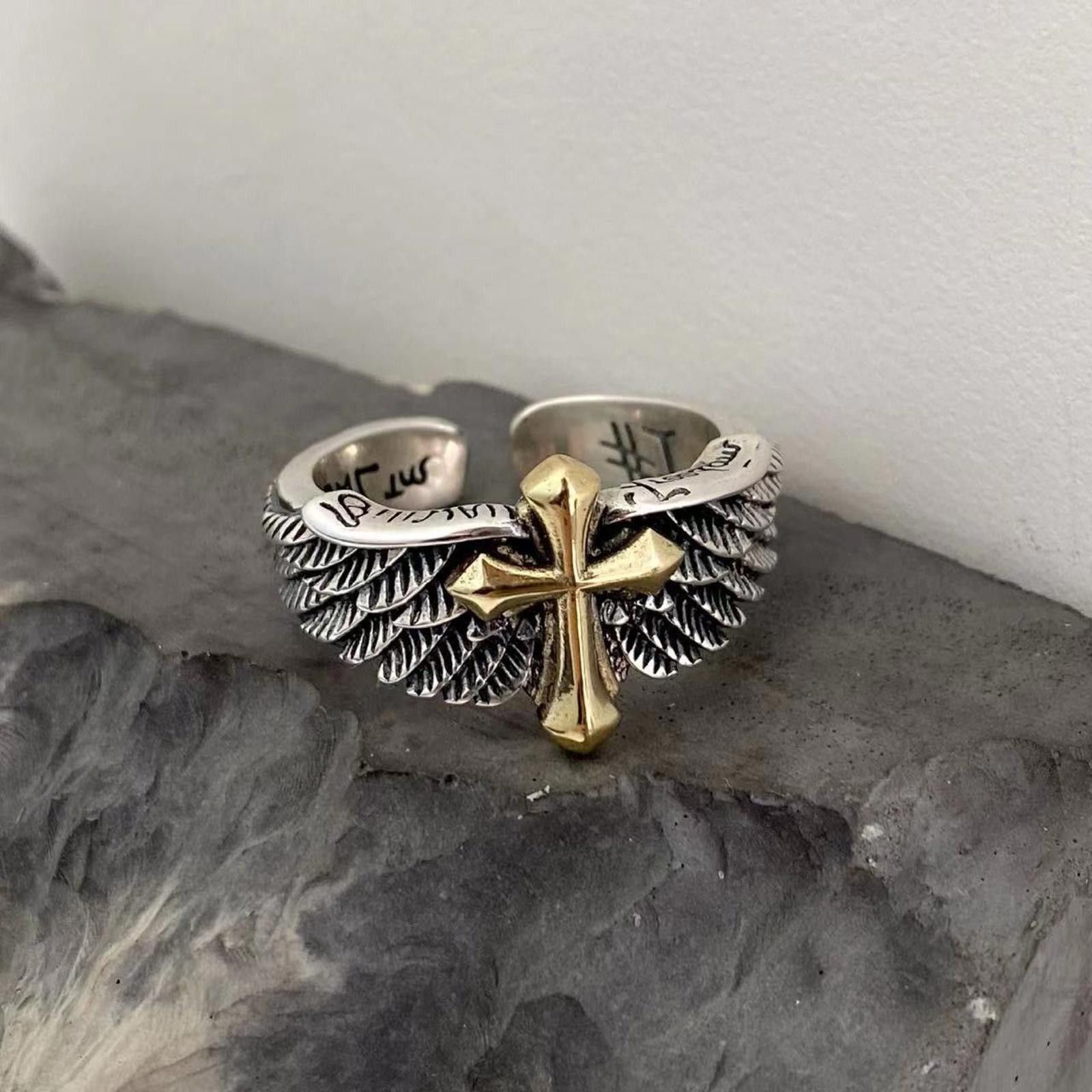 Jewelry Gold Cross Ring Size ONE SIZE - 4 Thumbnail