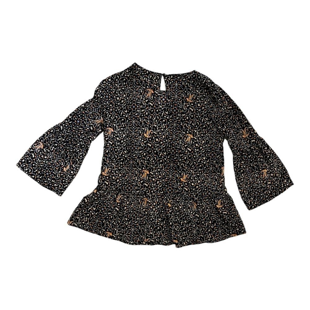 Madewell Madewell l Silk Fiesta Paisley Bell-Sleeve Top XS Size XS / US 0-2 / IT 36-38 - 5 Thumbnail