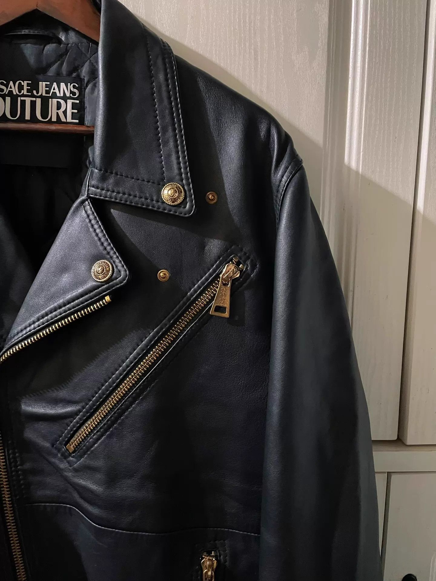 Versace Versace Runway Soft Lambskin Leather Jacket 52/XL Size US L / EU 52-54 / 3 - 5 Thumbnail